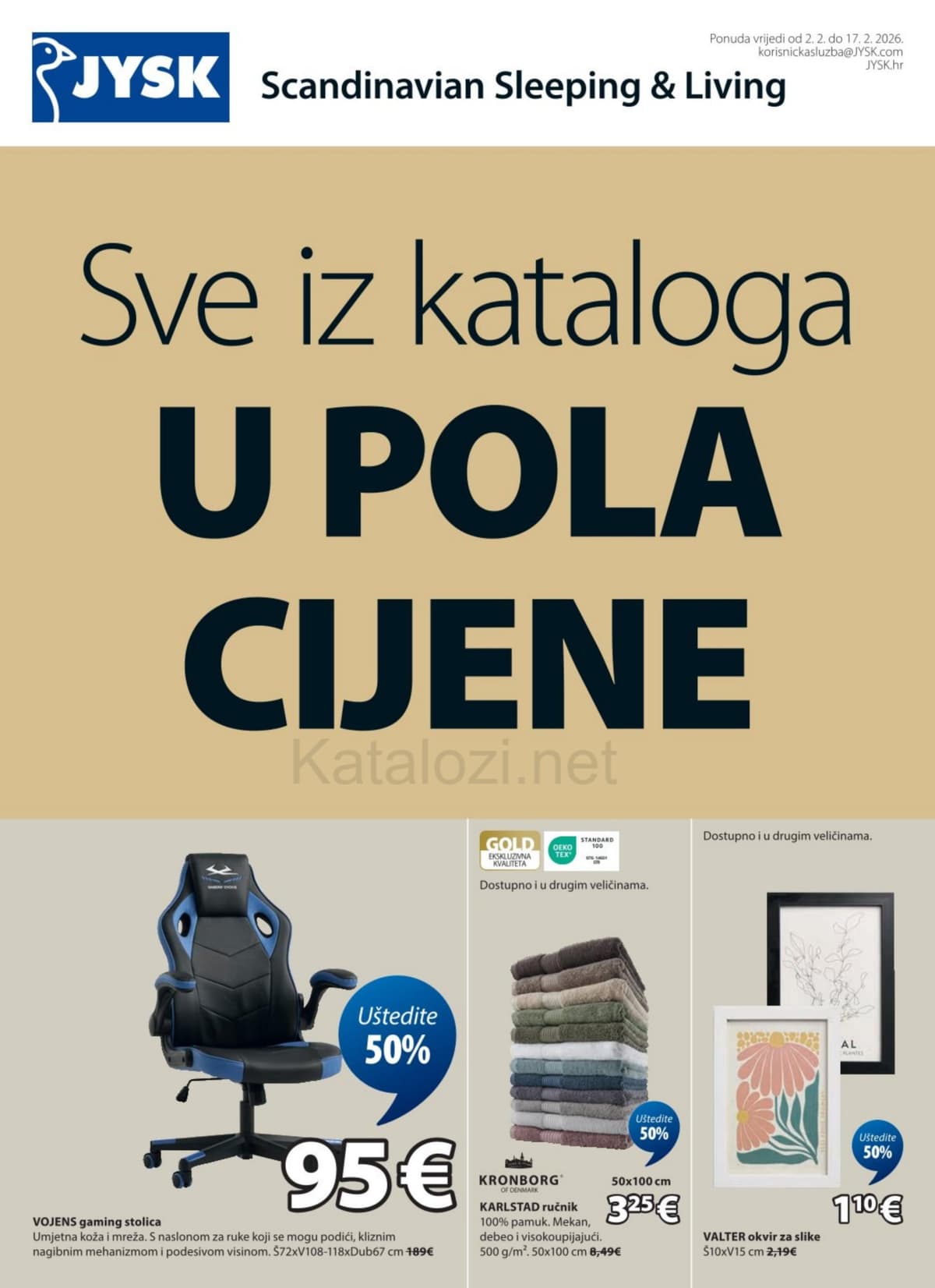 Jysk katalog od 02.02.2026 -  Sve u pola cijene