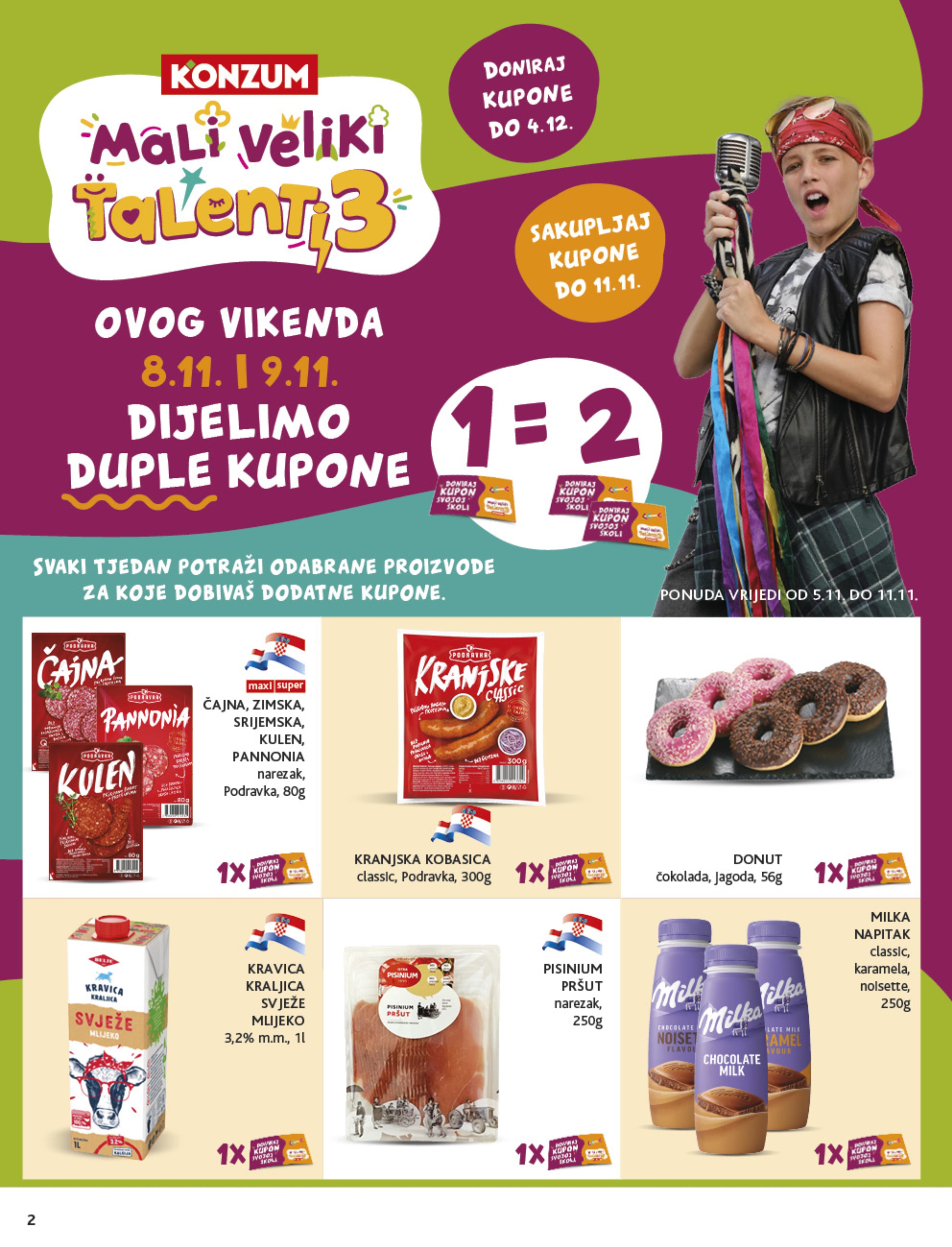 Stranica 2. Konzum kataloga - Akcije od 05.11. do 11.11.2025.