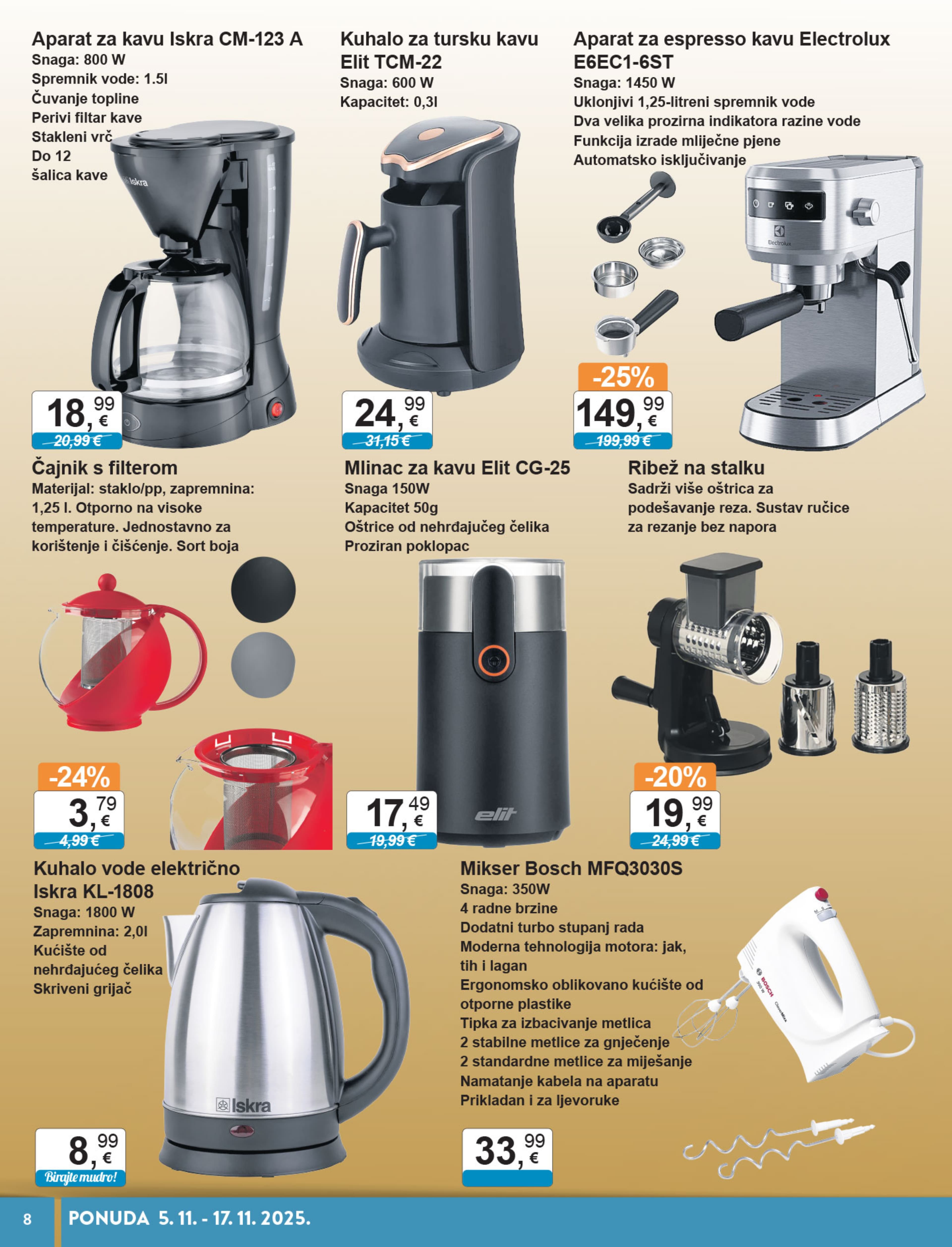 Page from catalog: Tehinka i posuđe