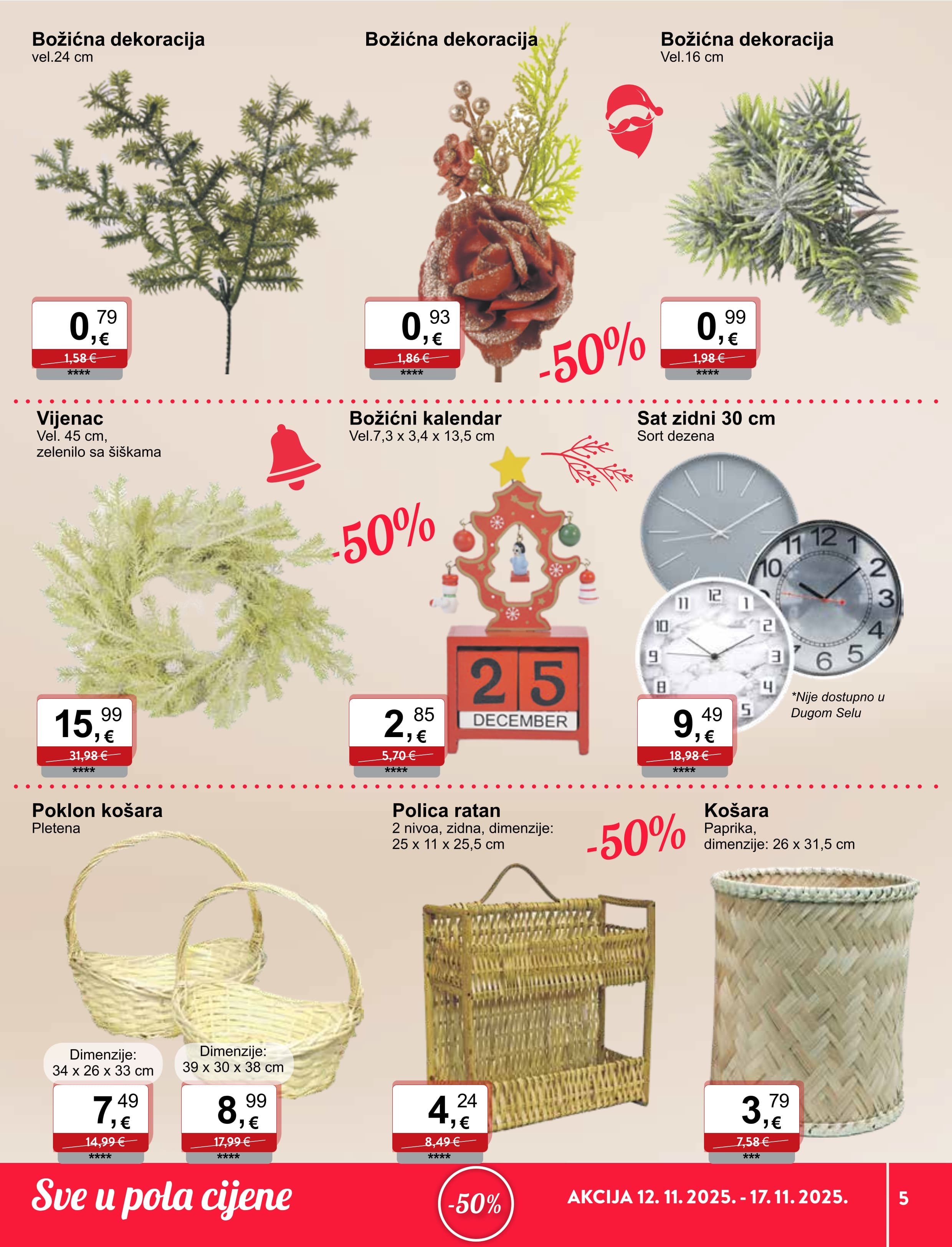 Page from catalog: Sve u pola cijene