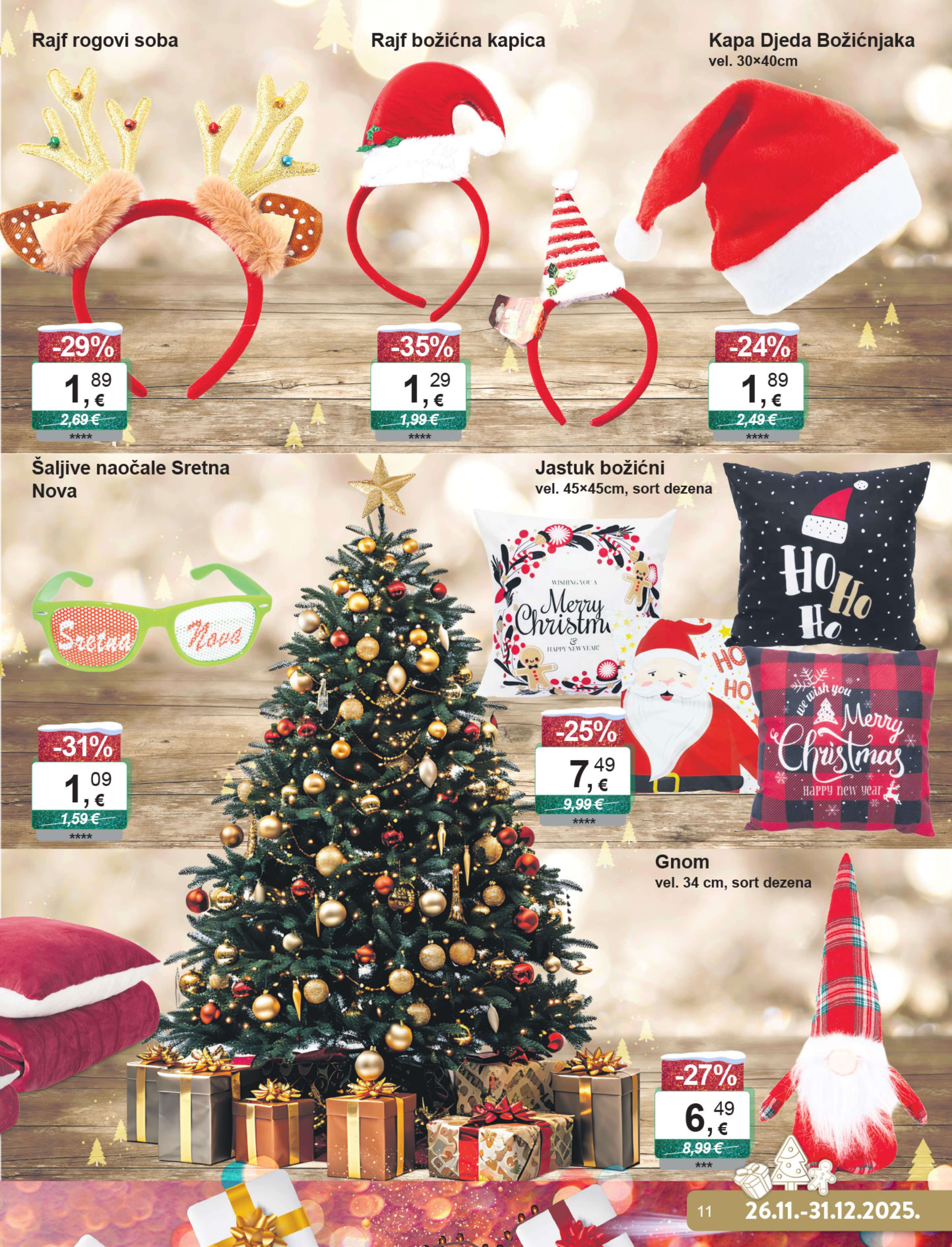 Page from catalog: Božićne dekoracije i tekstil