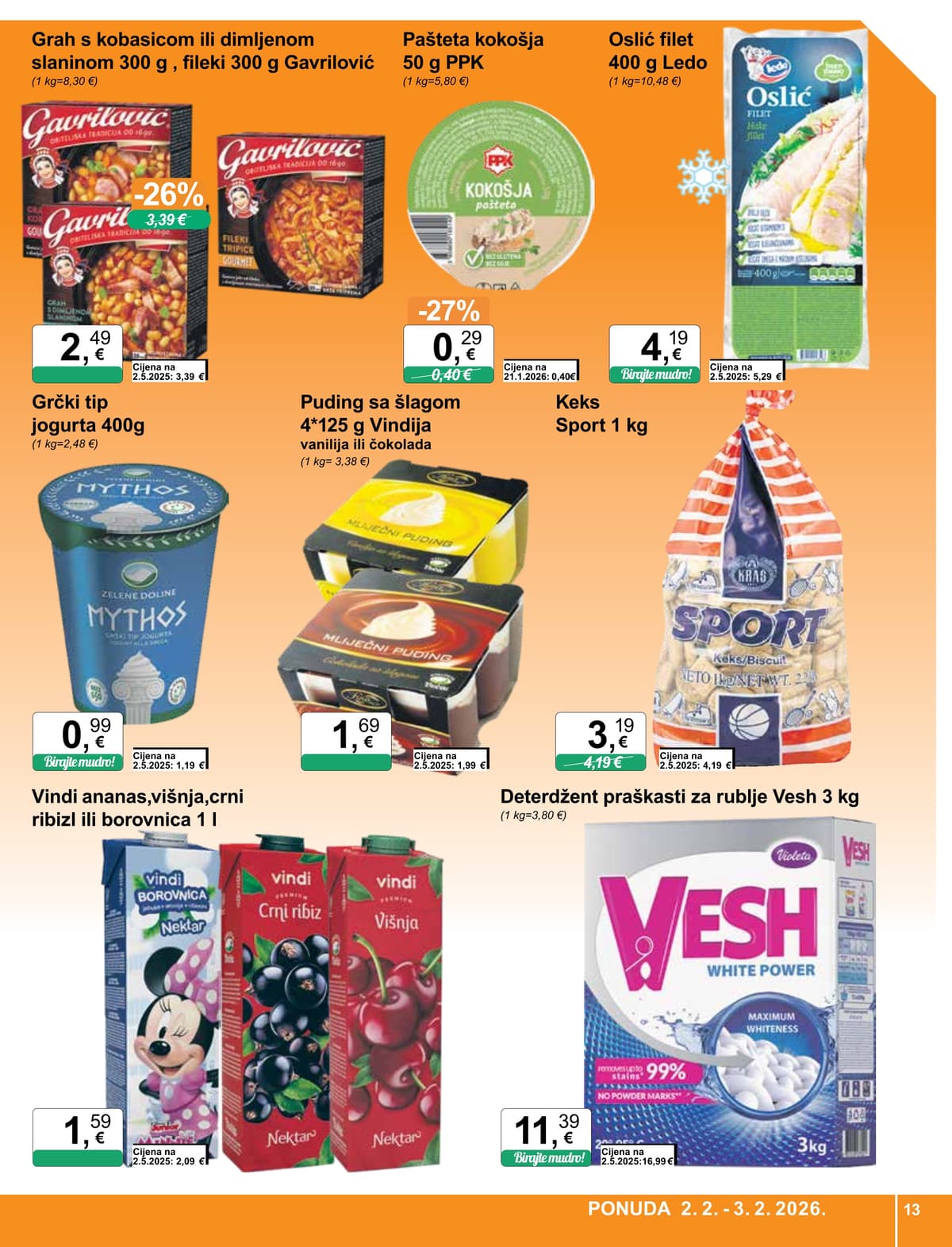 Stranica 13. KTC kataloga - Tjedna Akcija Prehrana od 14.02.2026.