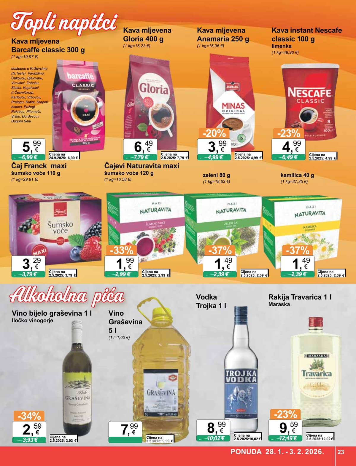 Stranica 23. KTC kataloga - Tjedna Akcija Prehrana od 14.02.2026.