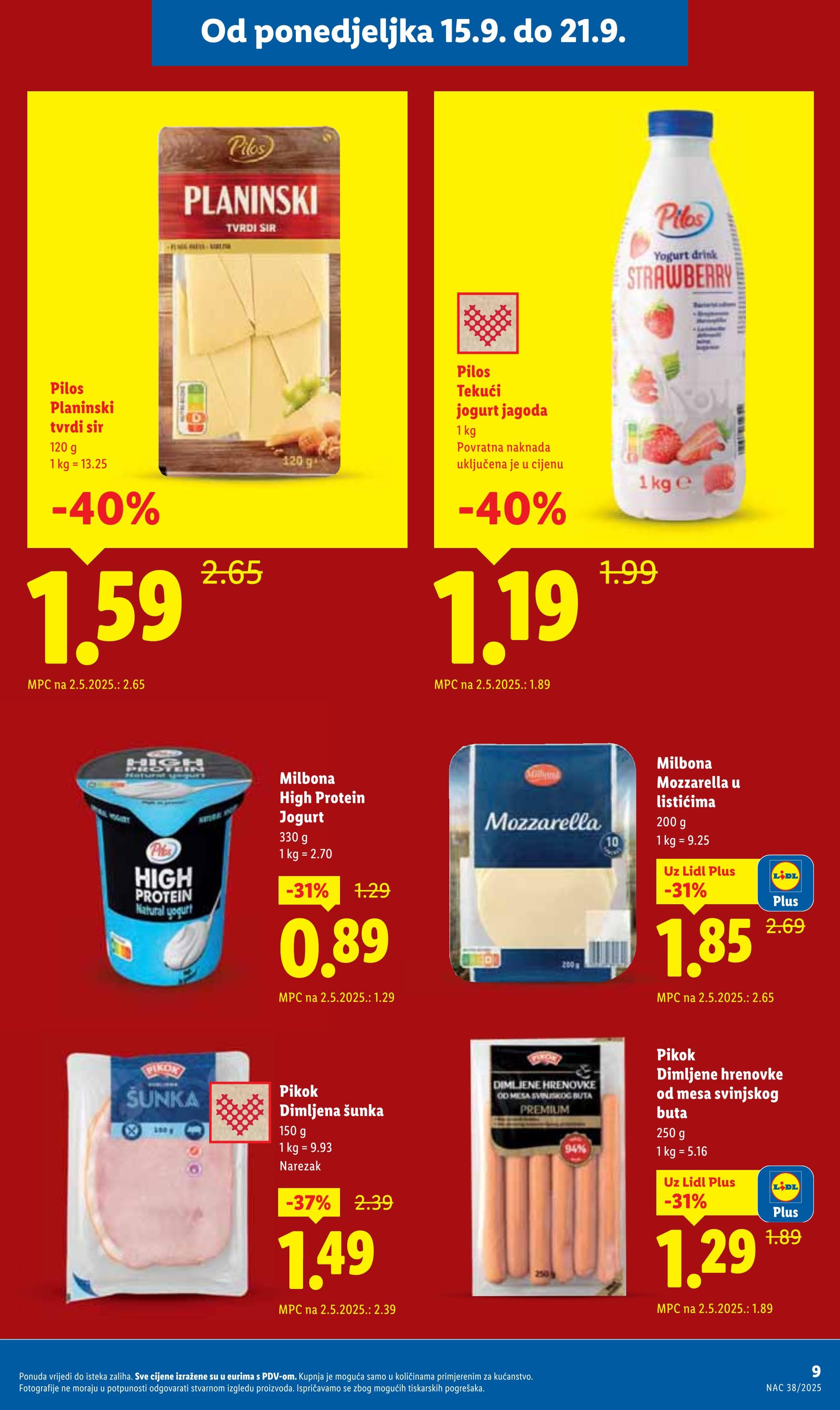Stranica 9. Lidl kataloga - Akcije od 15.09. do 21.09.2025.
