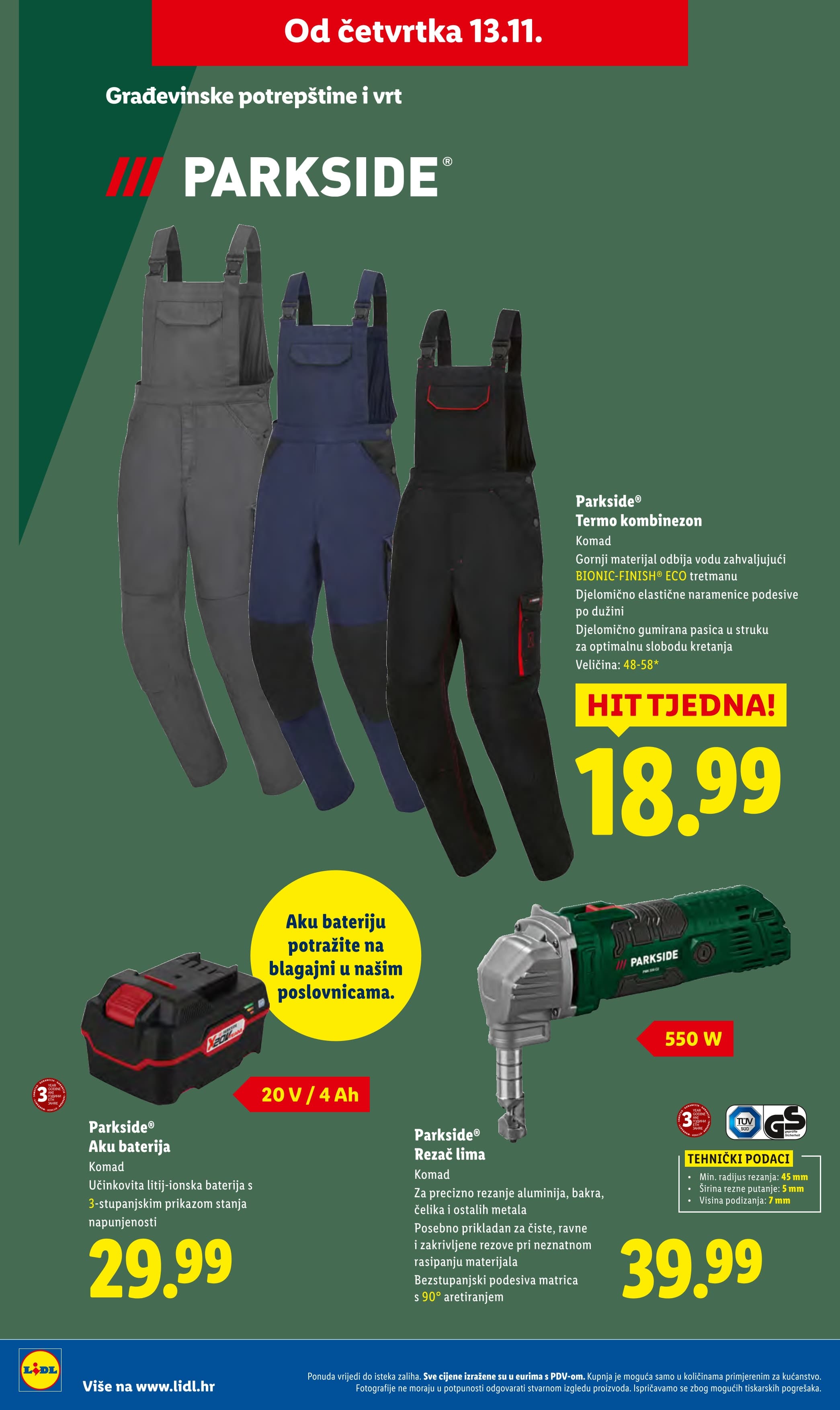 Stranica 1. Lidl kataloga - Akcije od 13.11. do 16.11.2025.