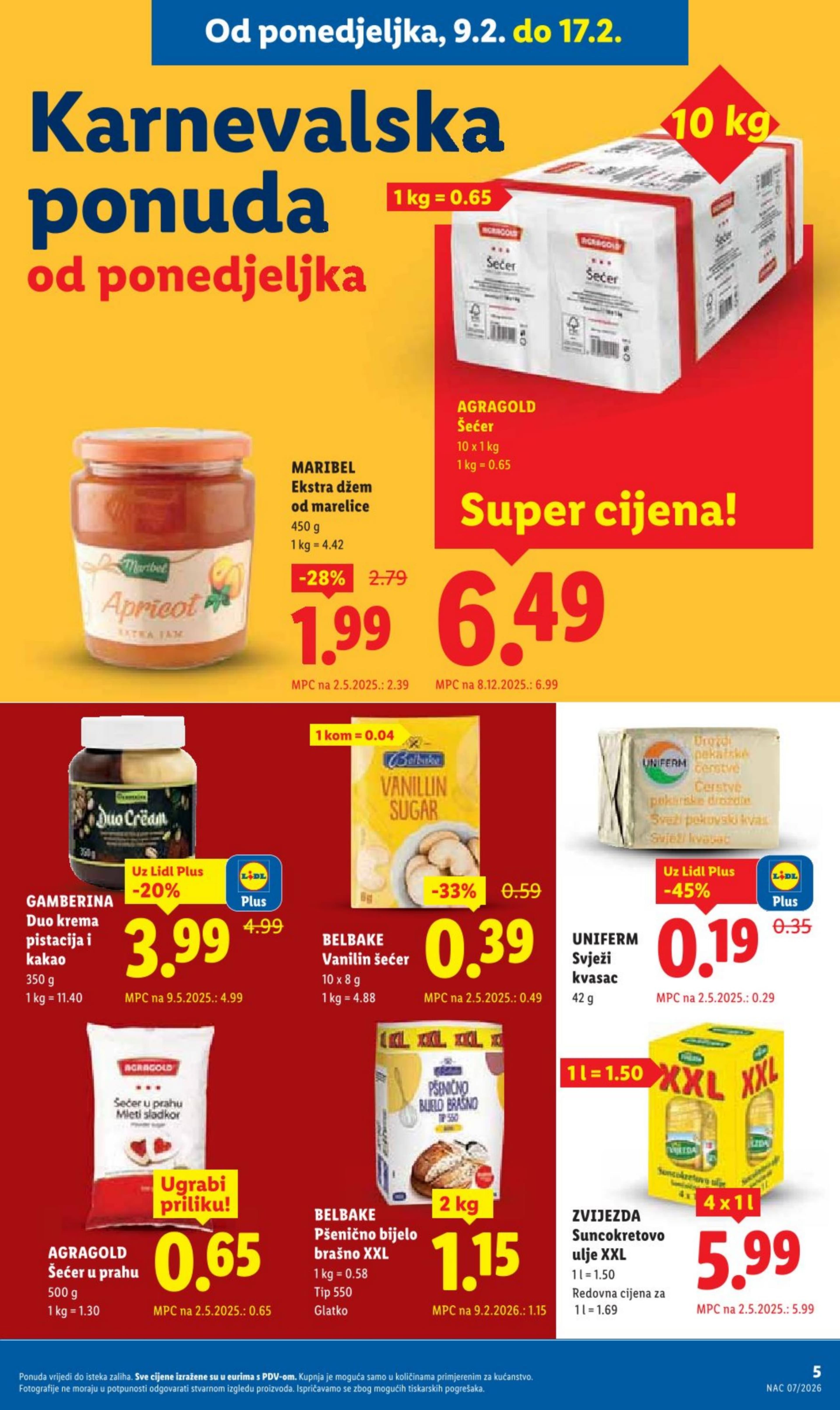 Stranica 5. Lidl kataloga - Tjedna Akcija Prehrana