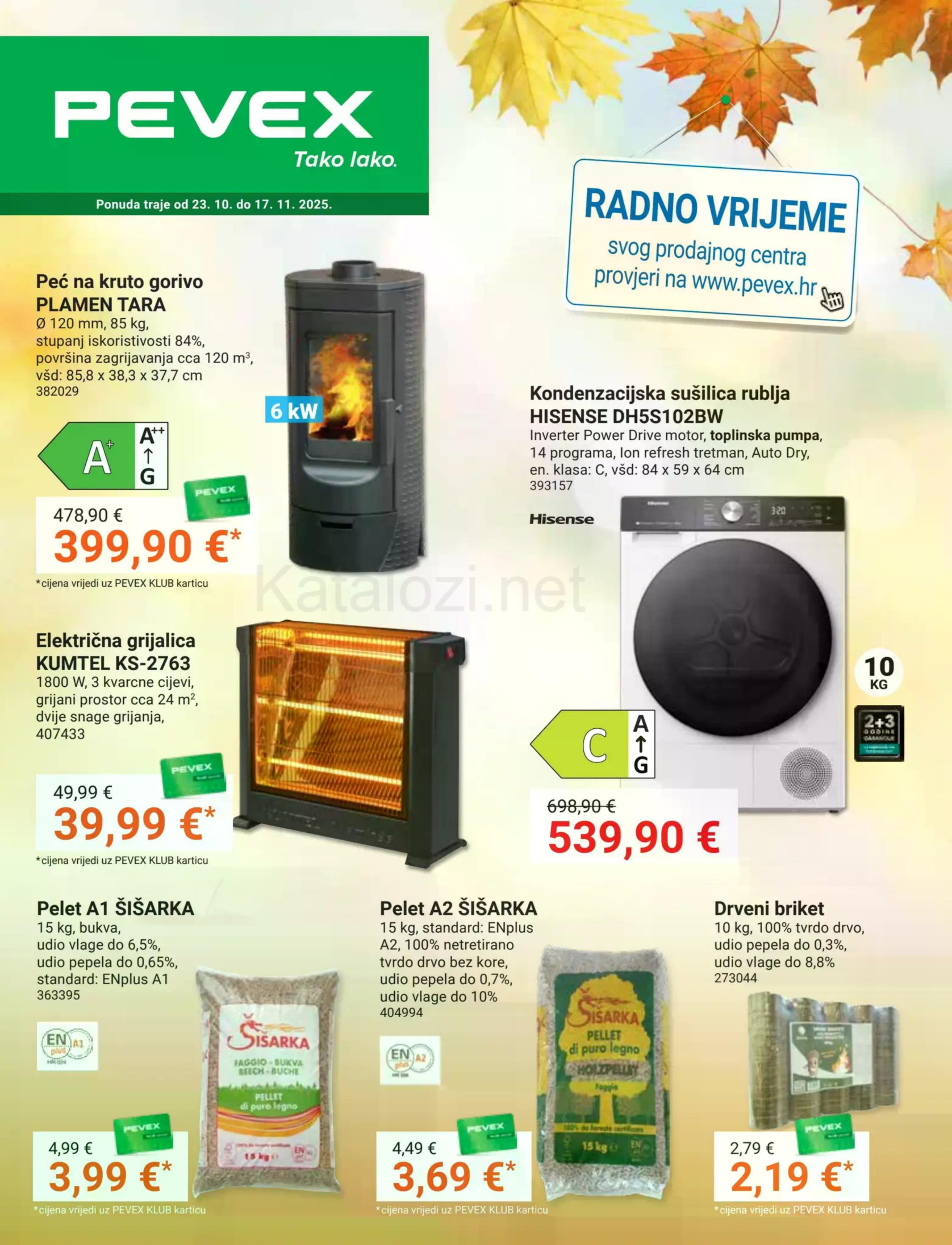 Stranica 1. Pevex kataloga - Akcije od 23.10. do 17.11.2025.