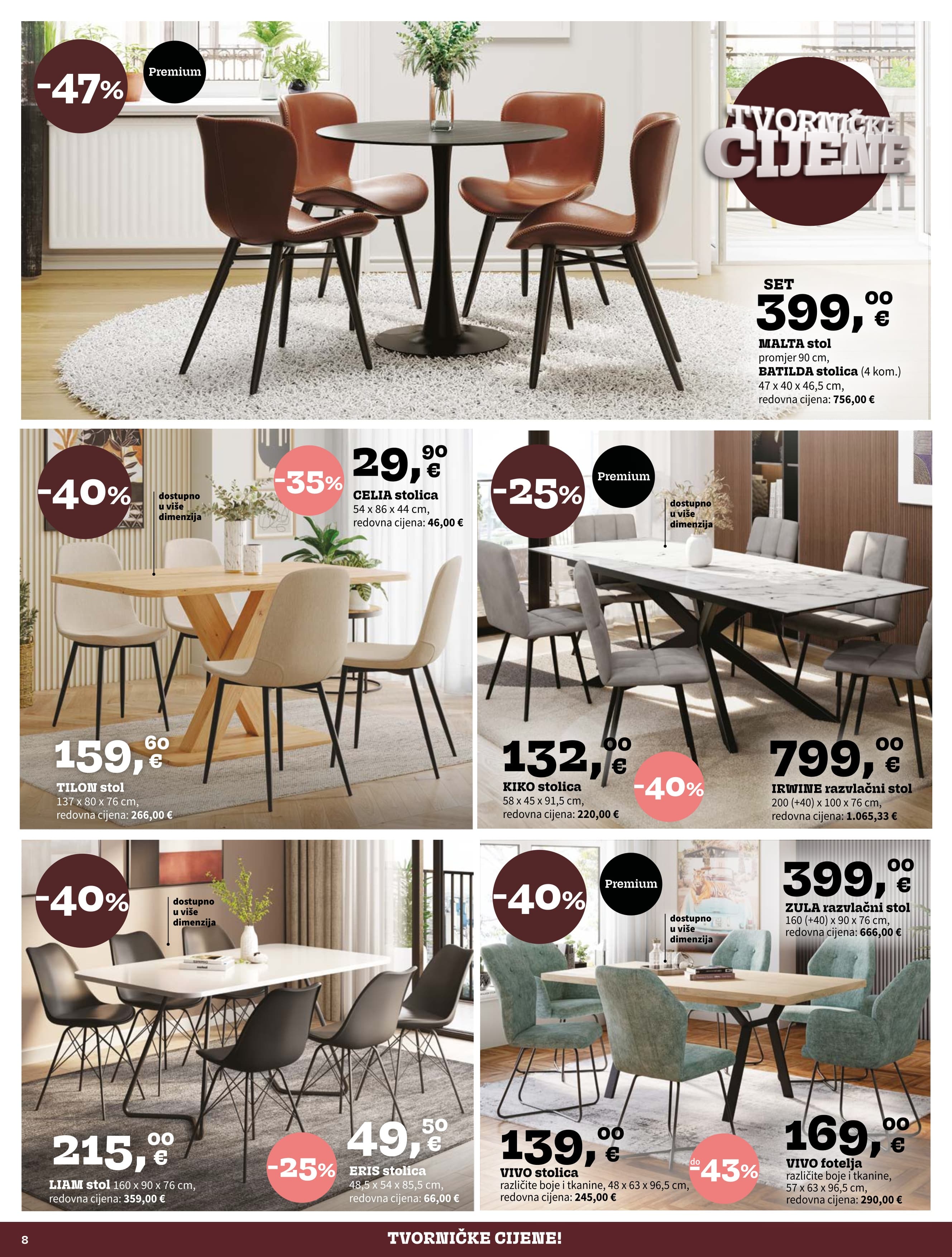 Page from catalog: Tvorničke cijene