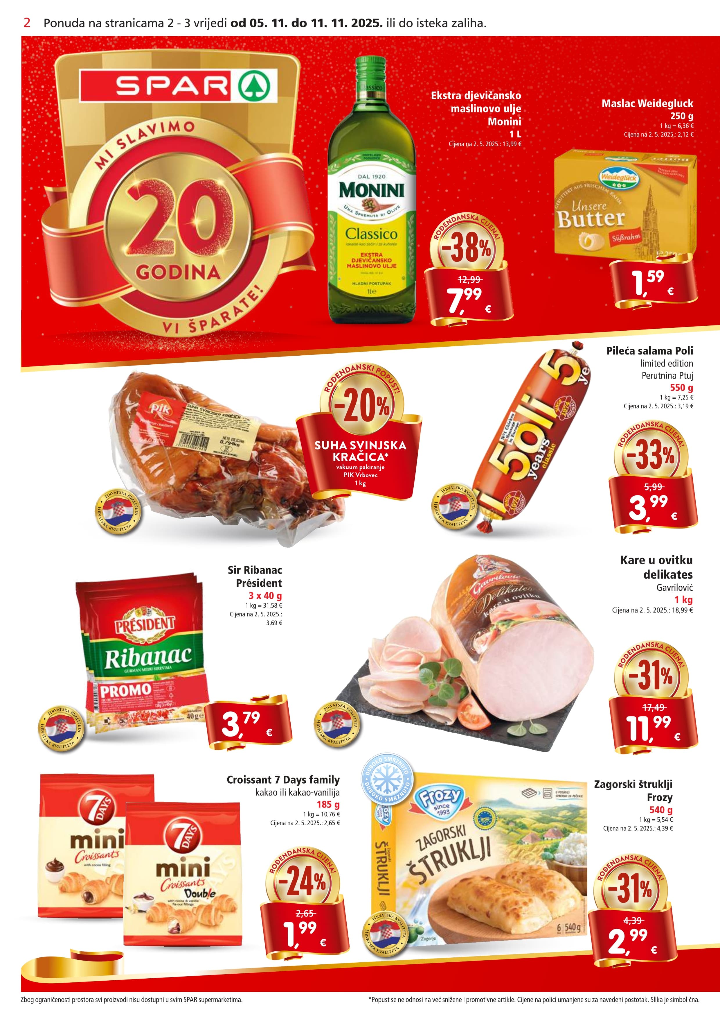 Stranica 2. Spar kataloga - Akcije od 05.11. do 11.11.2025.