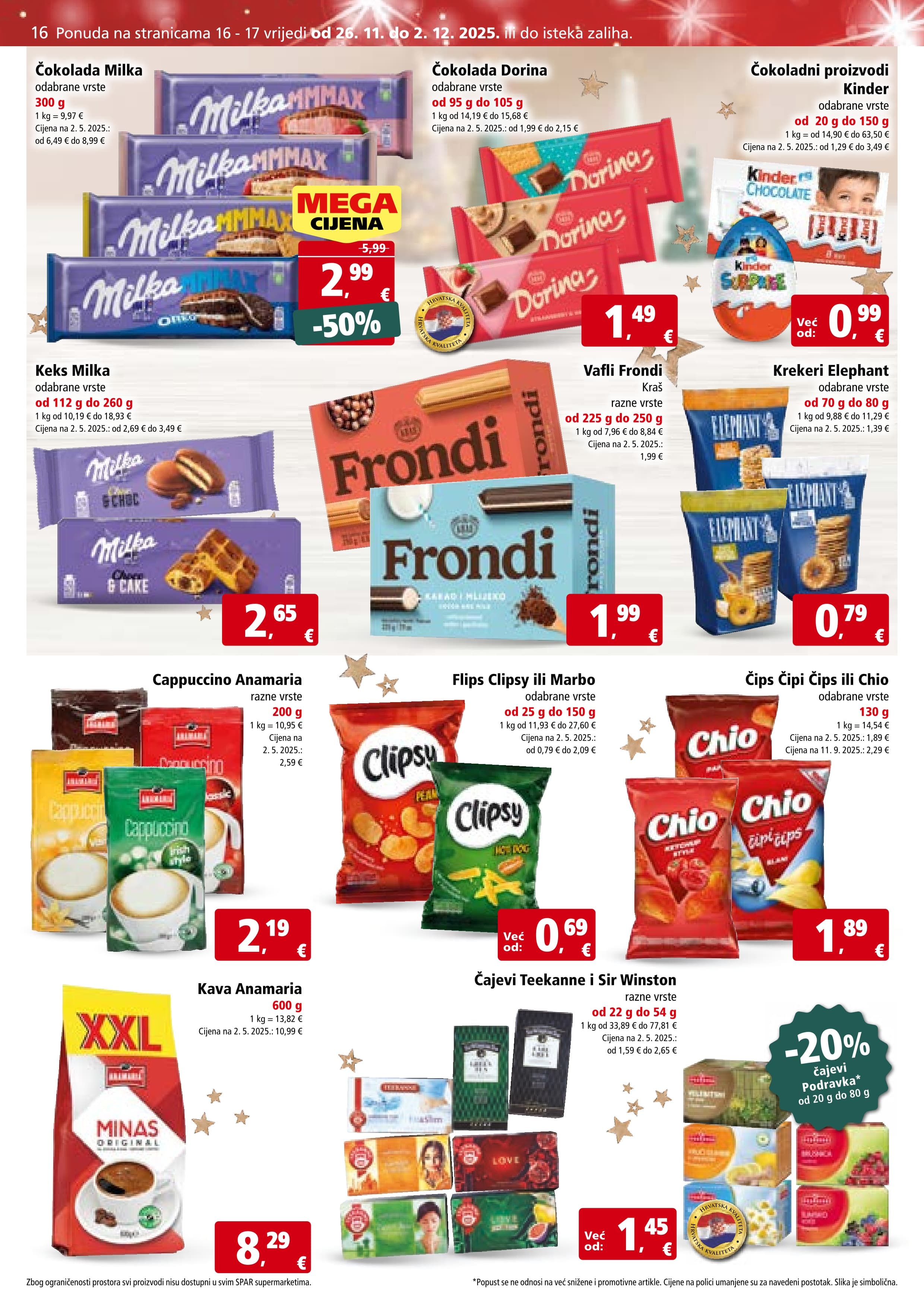 Stranica 16. Spar kataloga - Akcije od 26.11. do 02.12.2025.