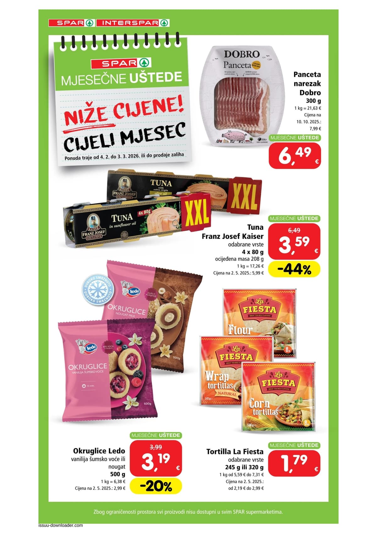 Stranica 2. Spar kataloga - Mjesečne Uštede