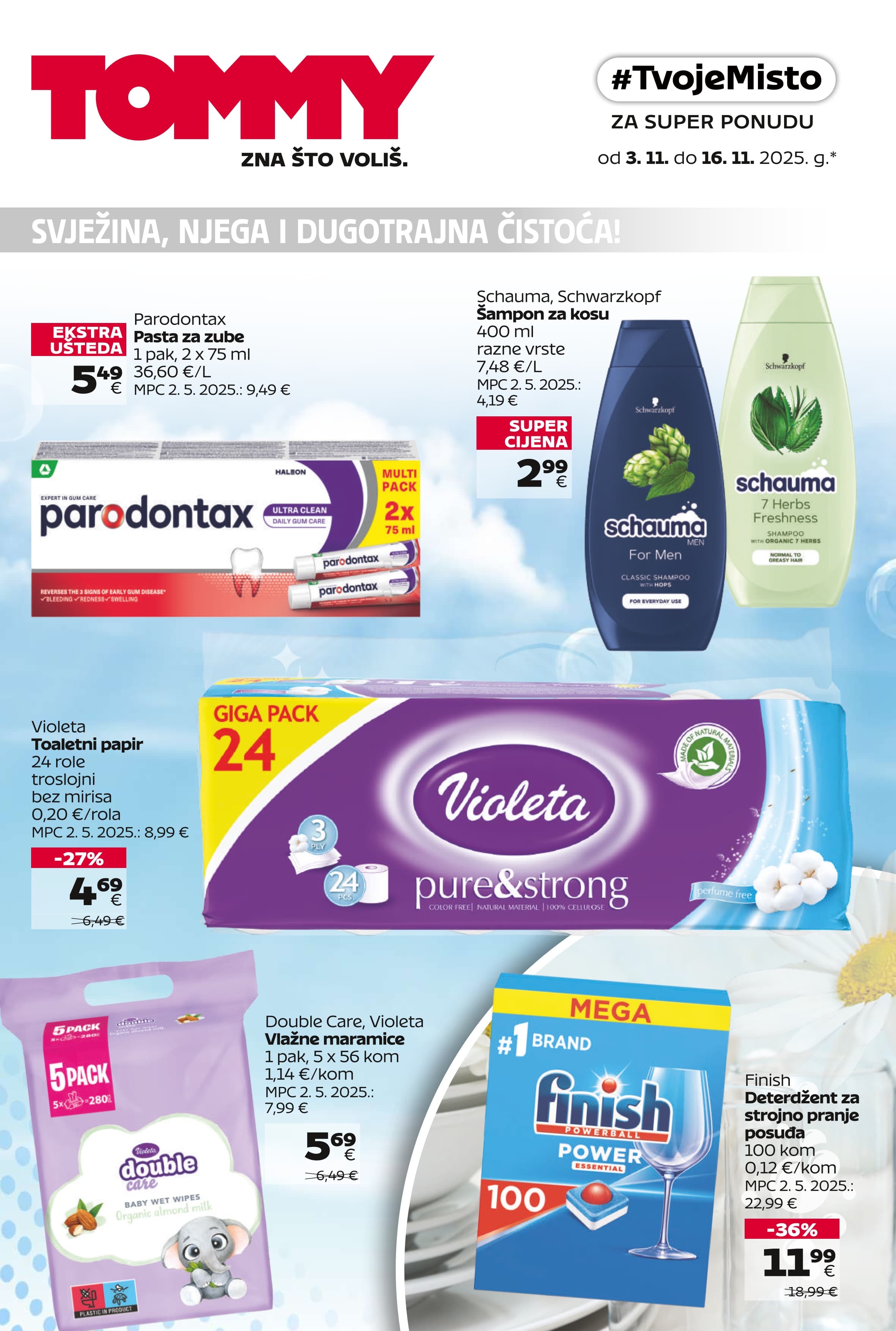 Page from catalog: Njega i čistoća