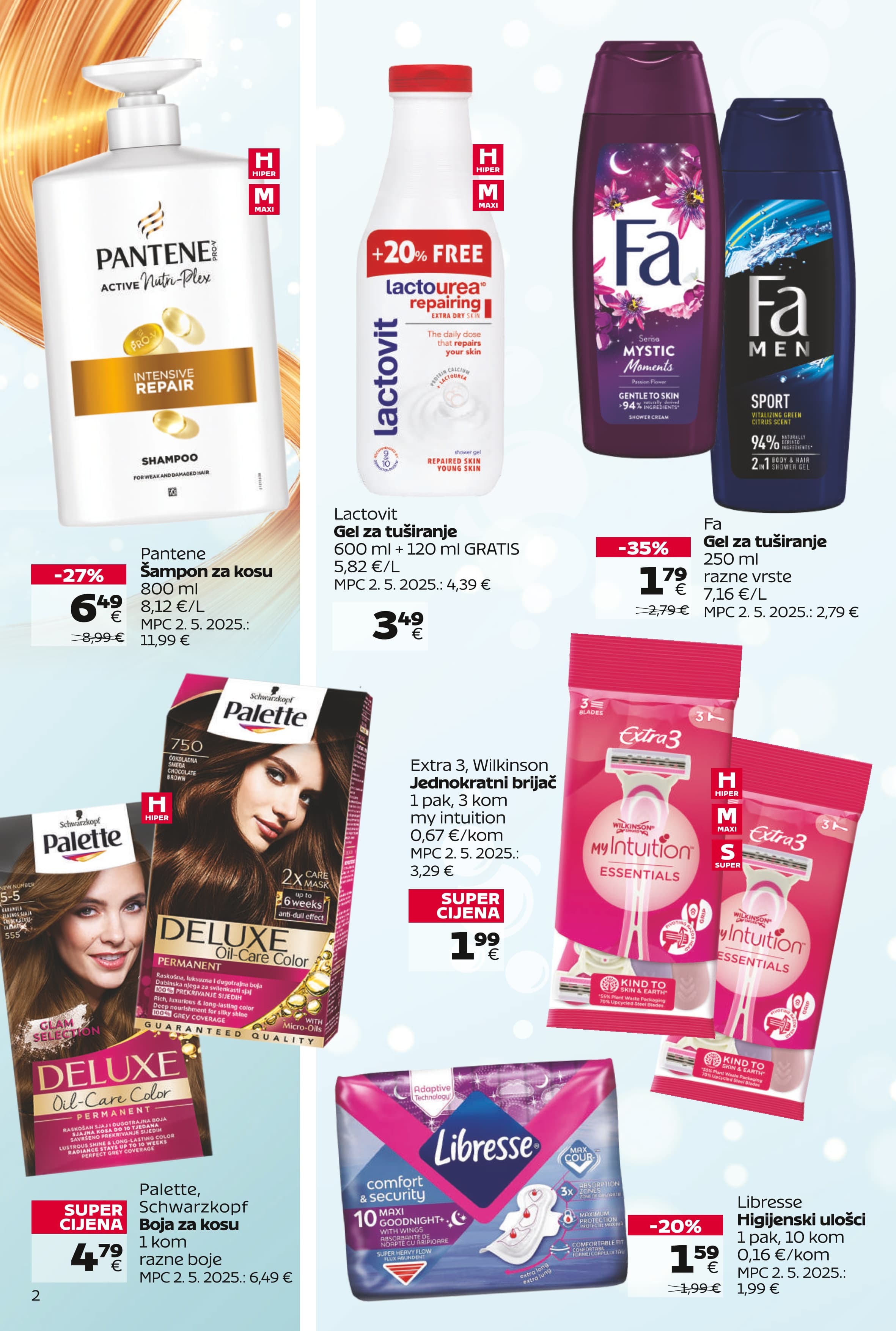 Page from catalog: Njega i čistoća