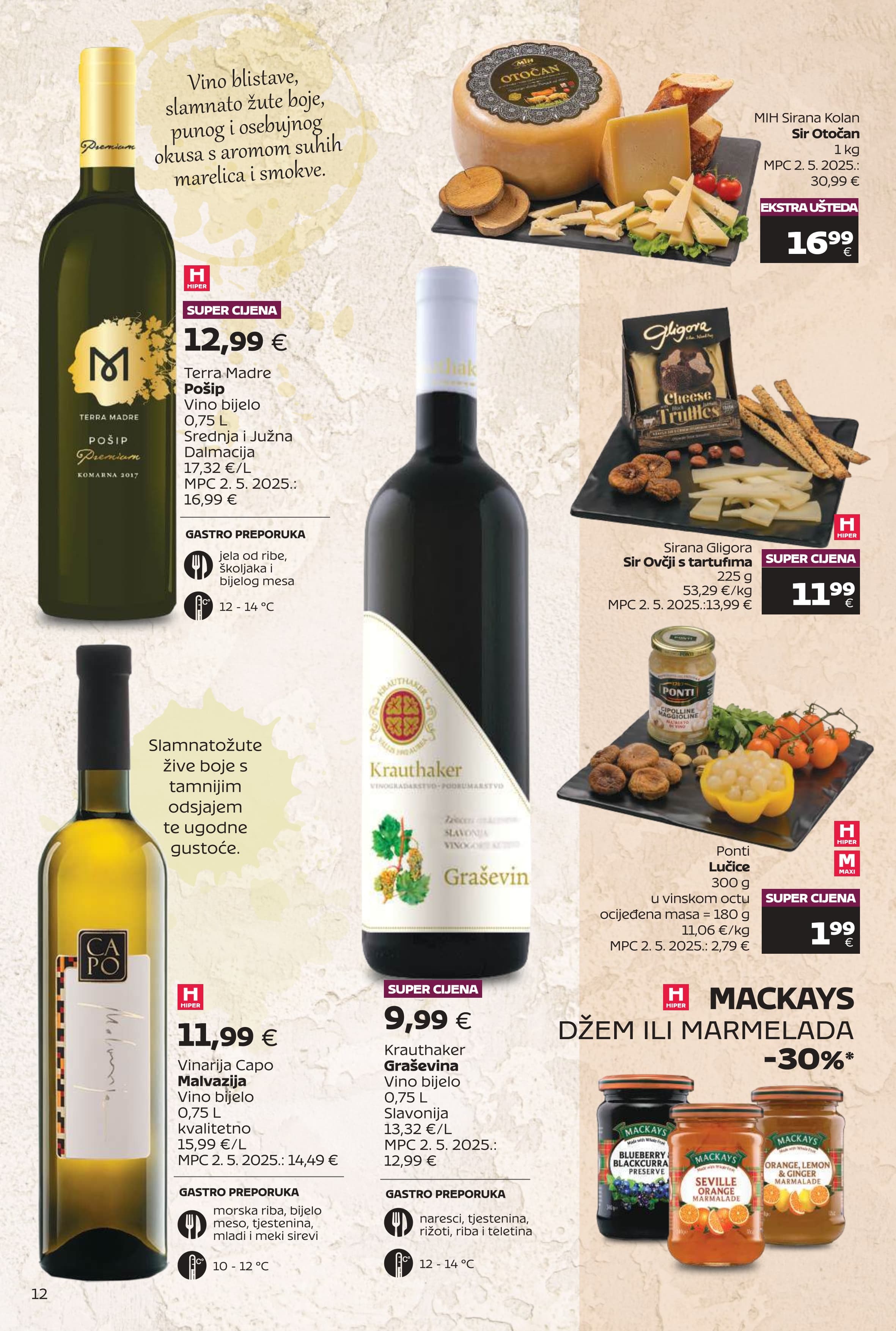 Page from catalog: Super ponuda vina i delicija