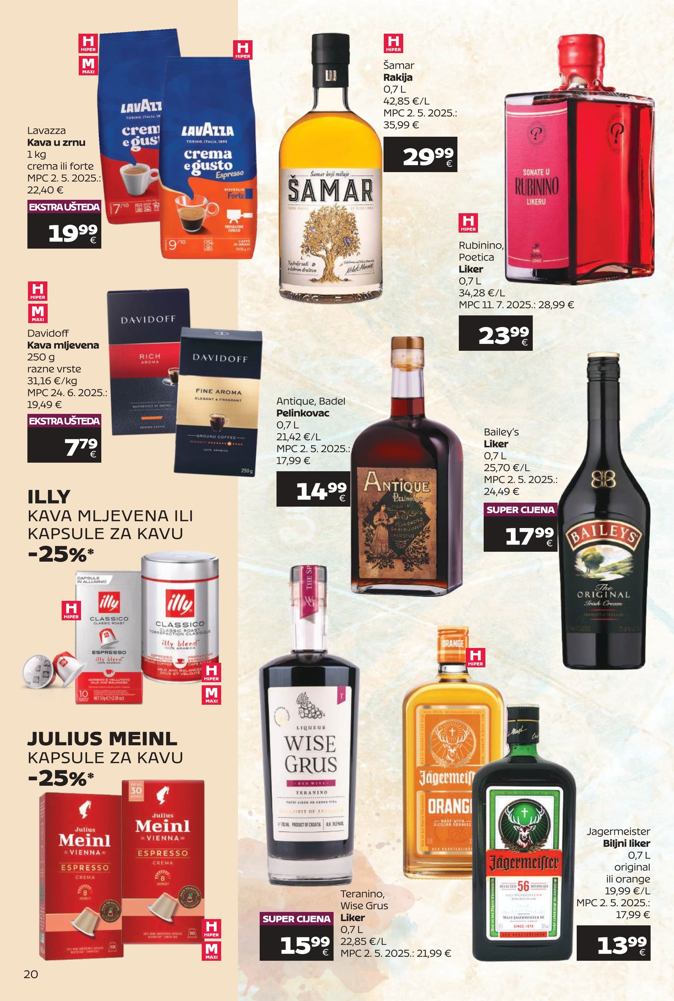 Page from catalog: Super ponuda vina i delicija
