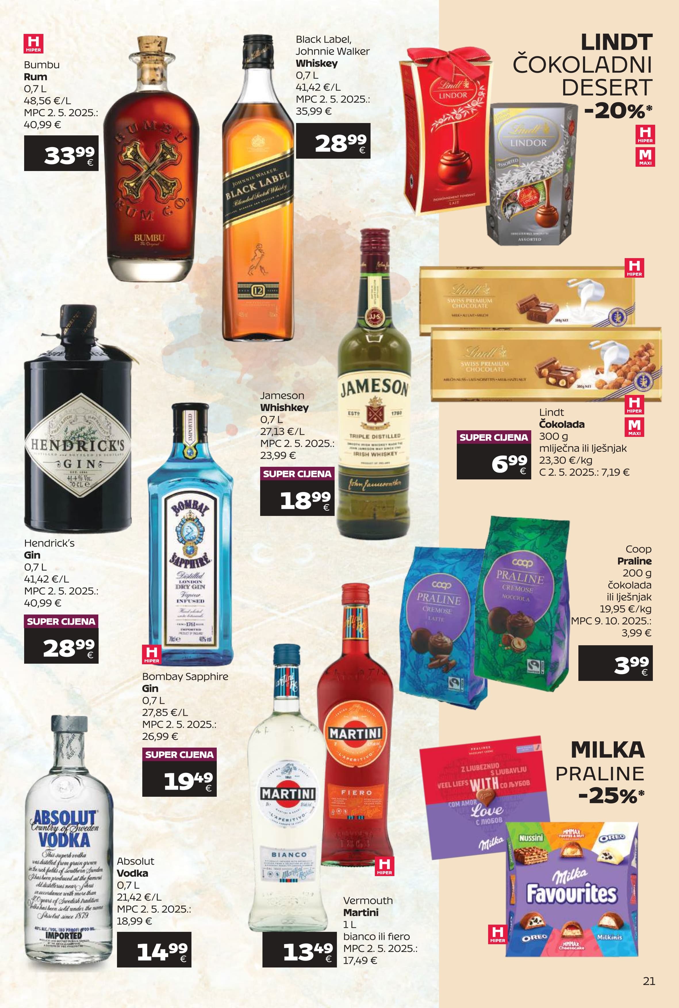 Page from catalog: Super ponuda vina i delicija