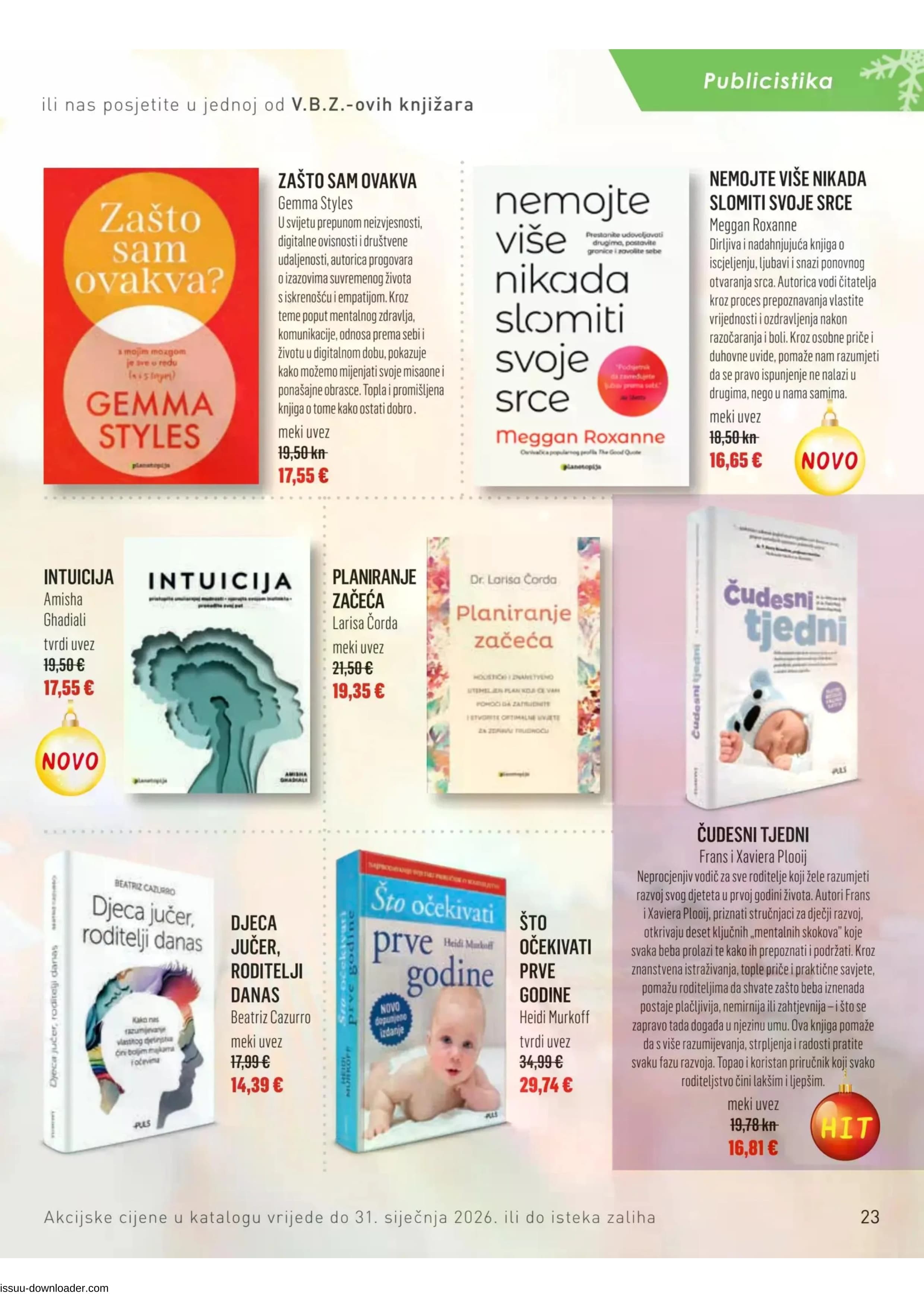 Page from catalog: Božični katalog