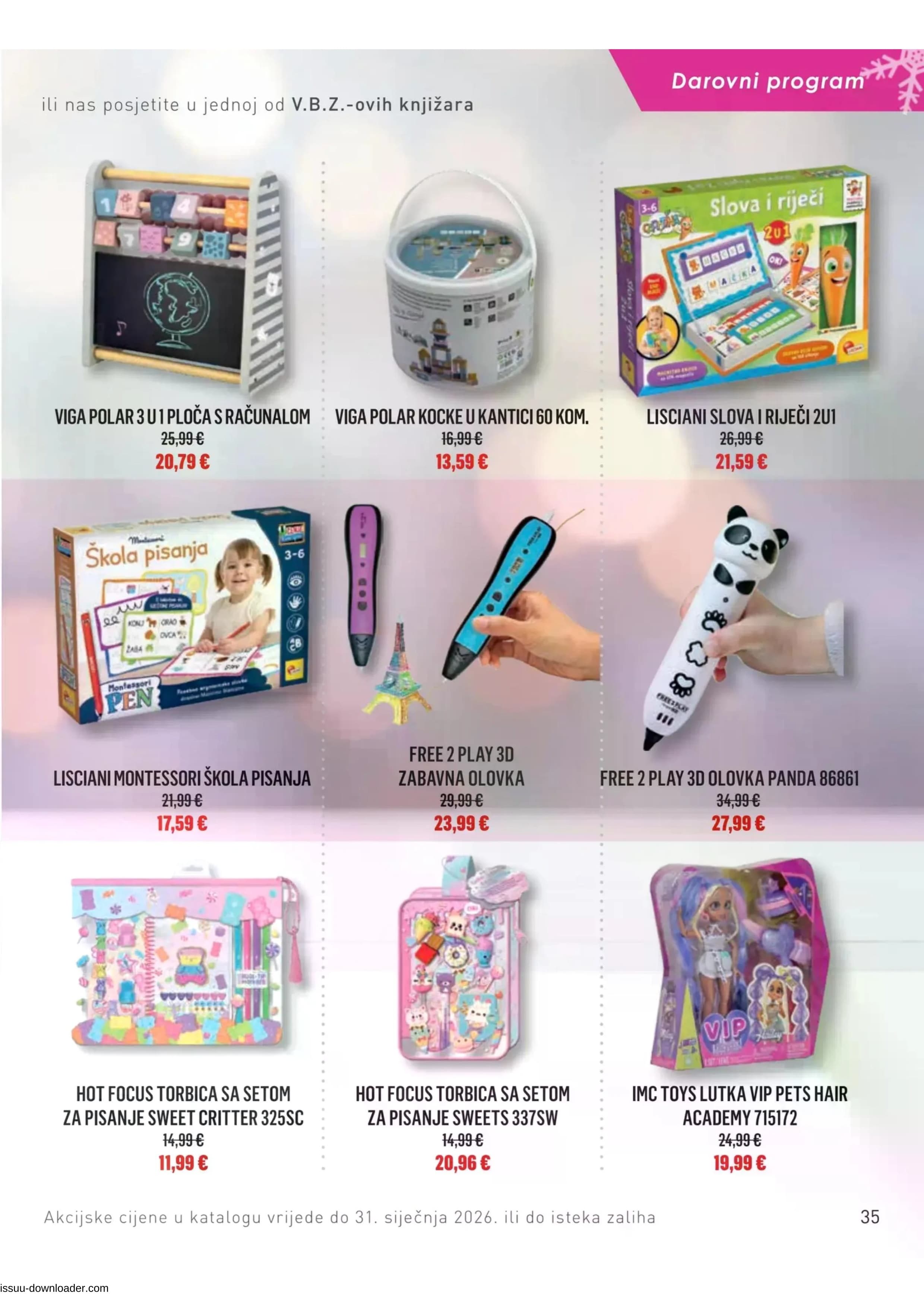 Page from catalog: Božični katalog