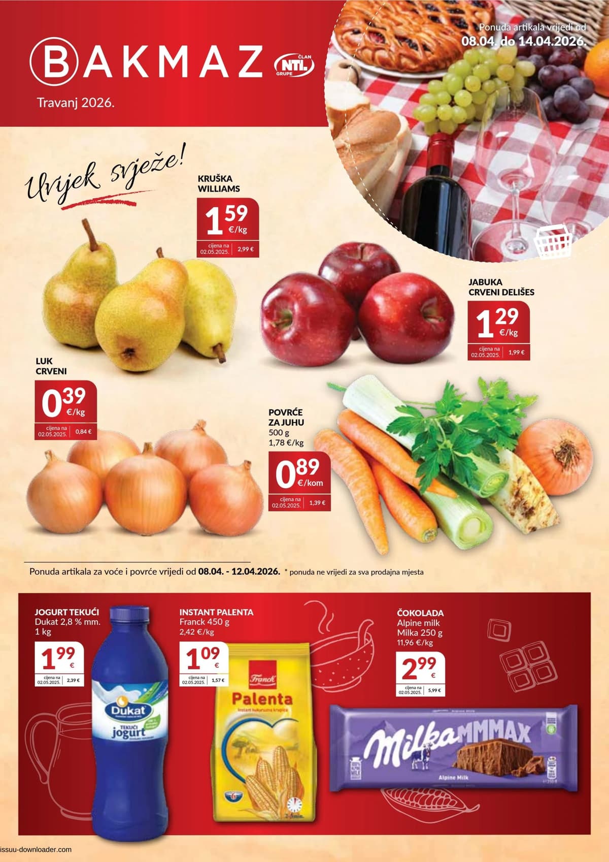Stranica 1. Bakmaz kataloga - Tjedna Akcija od 07.04.2026.