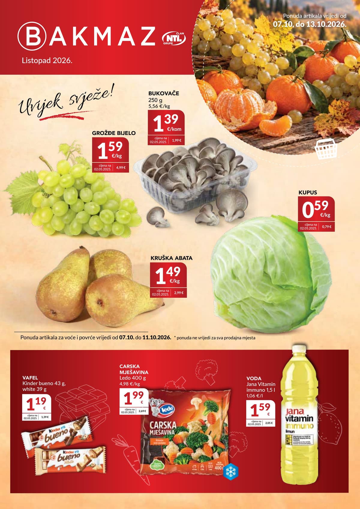 Bakmaz katalog od 07.10.2026. - Tjedna Akcija