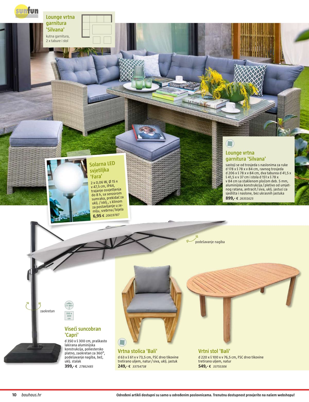 Stranica 10. Bauhaus kataloga - Vrtni Namještaj od 31.03.2026.