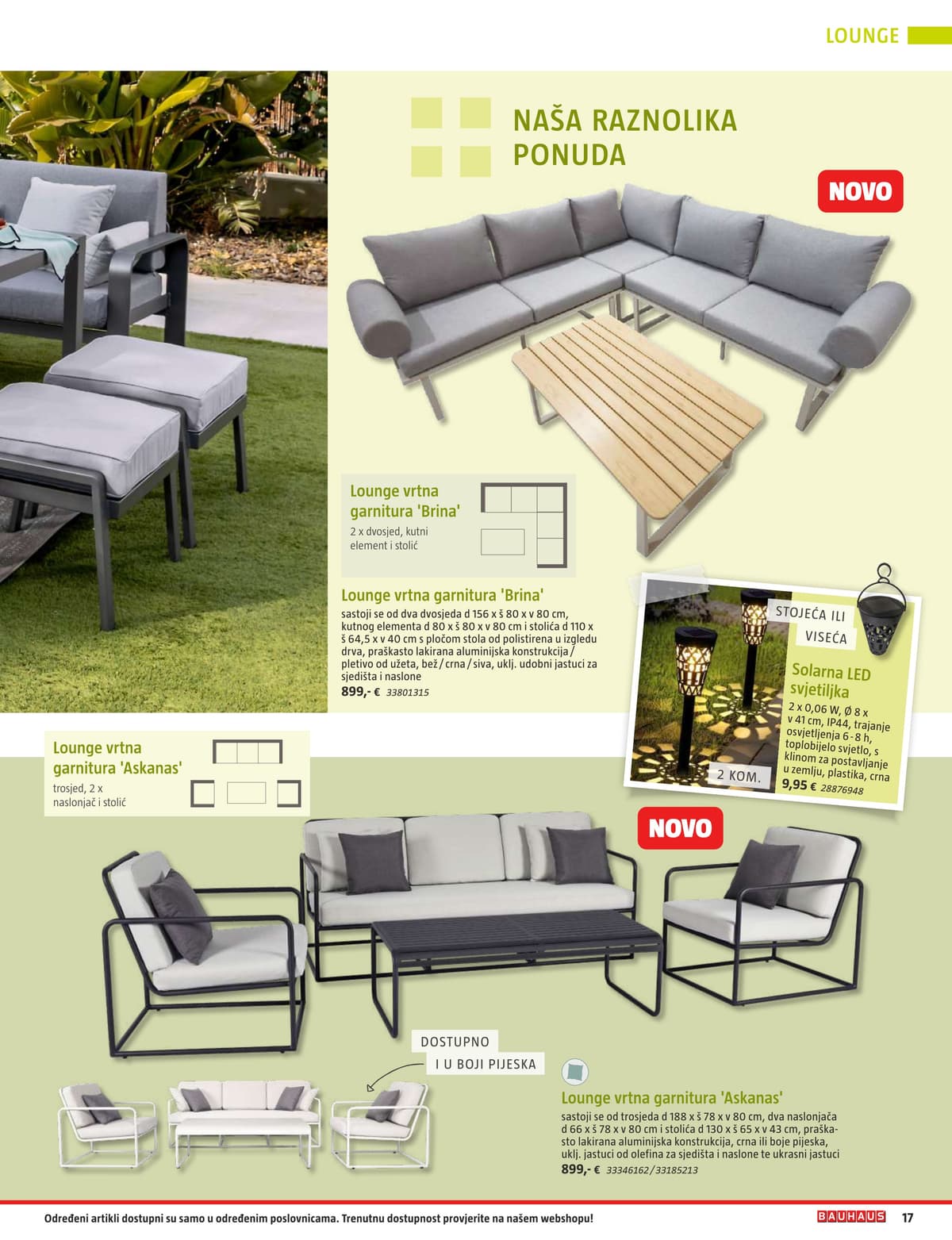 Stranica 17. Bauhaus kataloga - Vrtni Namještaj od 31.03.2026.