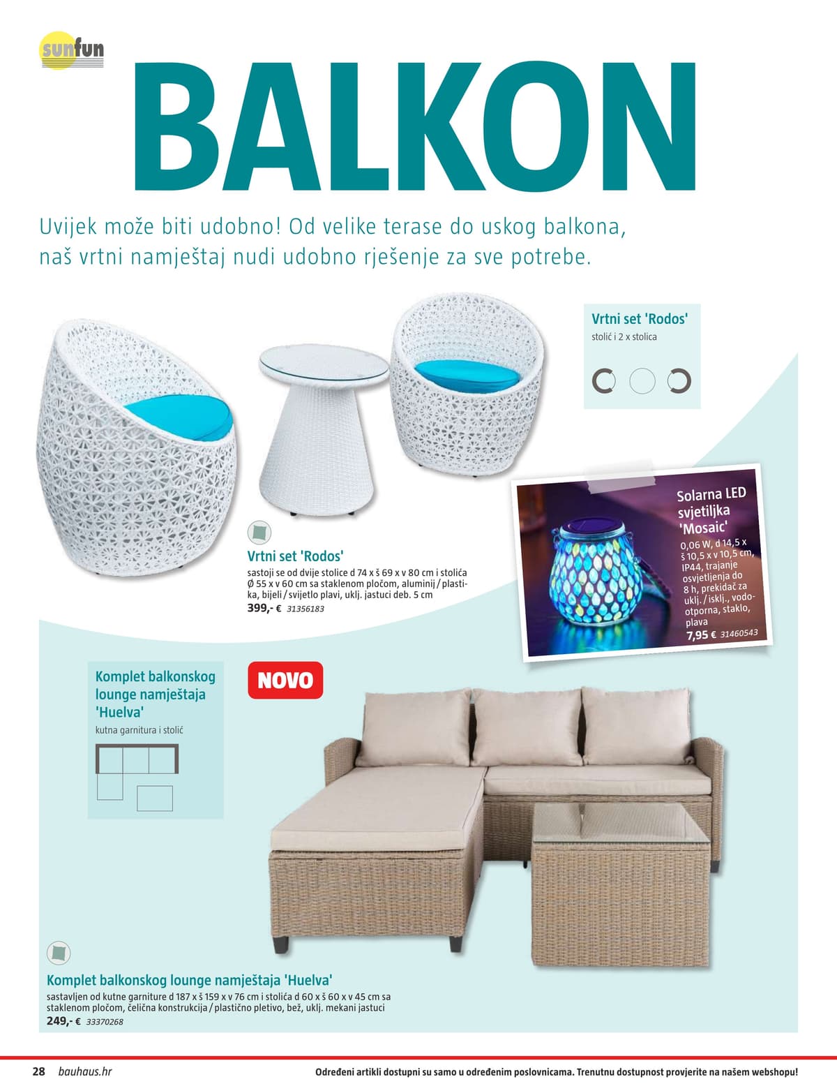 Stranica 28. Bauhaus kataloga - Vrtni Namještaj od 31.03.2026.