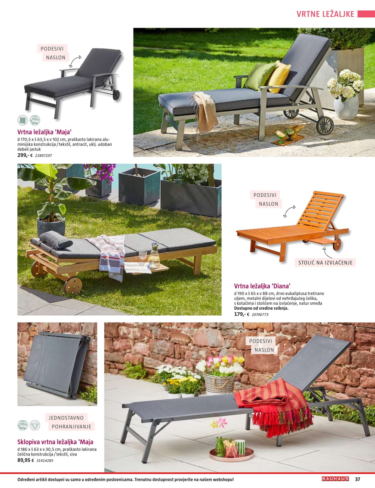 Stranica 37. Bauhaus kataloga - Vrtni Namještaj od 31.03.2026.