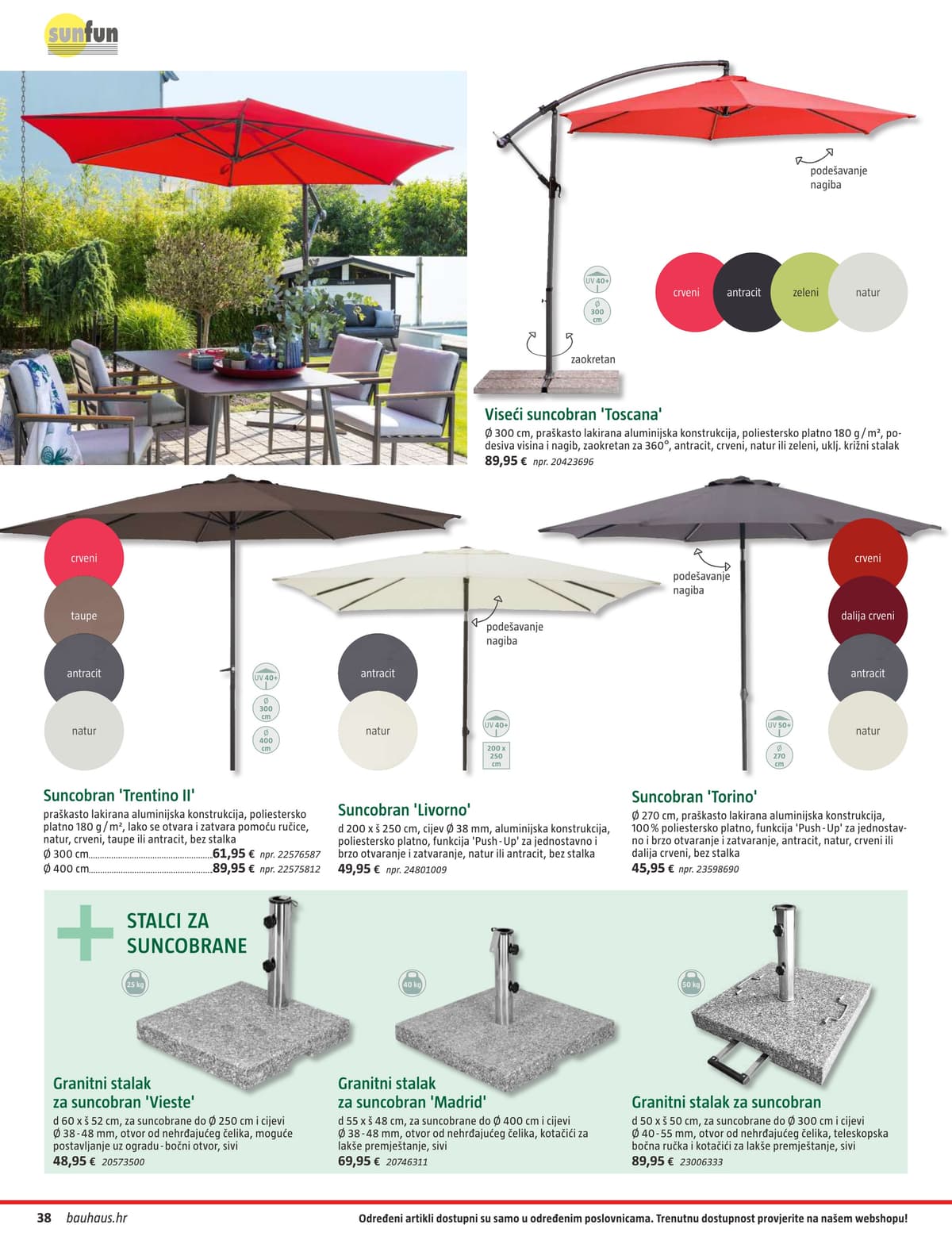Stranica 38. Bauhaus kataloga - Vrtni Namještaj od 31.03.2026.