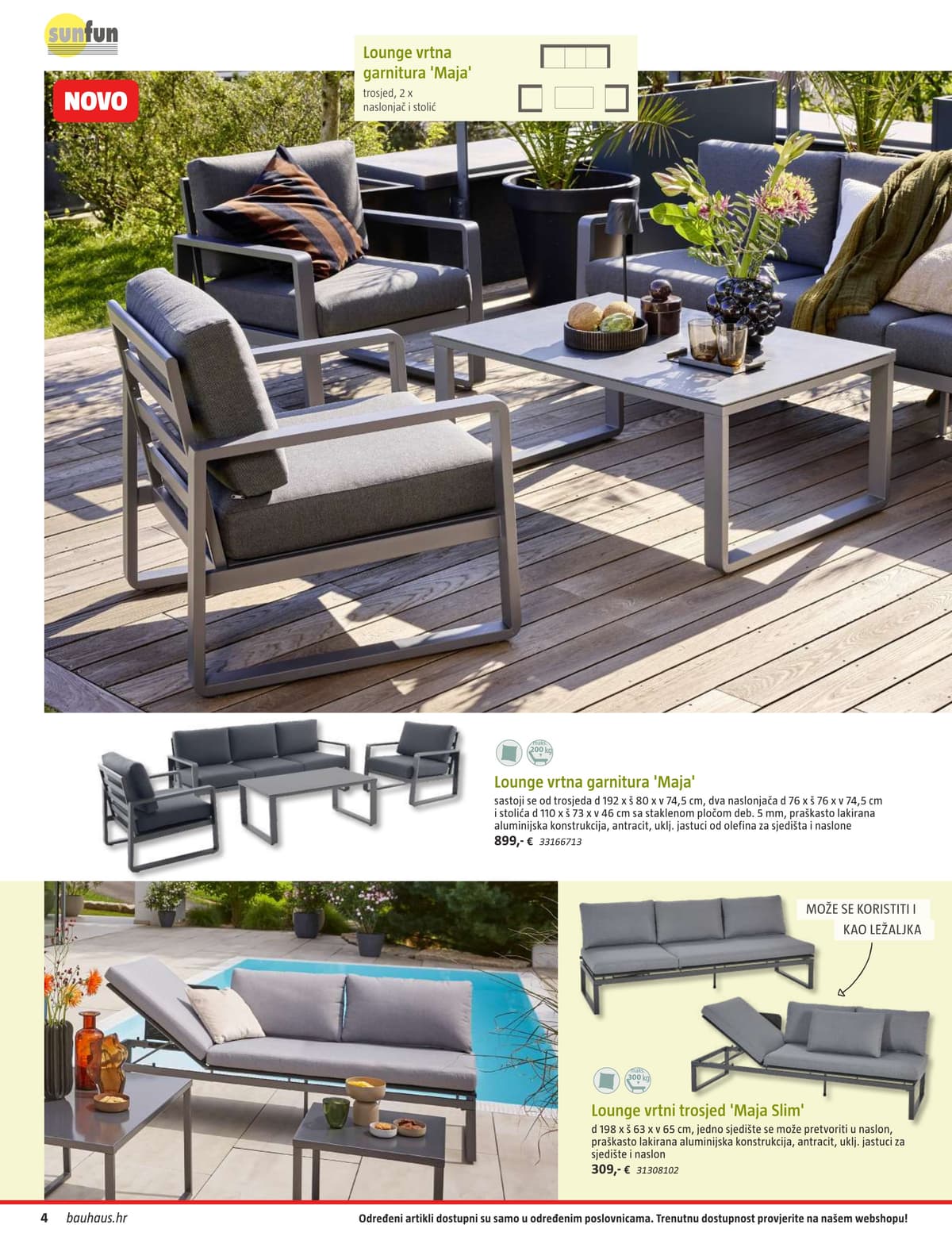 Stranica 4. Bauhaus kataloga - Vrtni Namještaj od 31.03.2026.