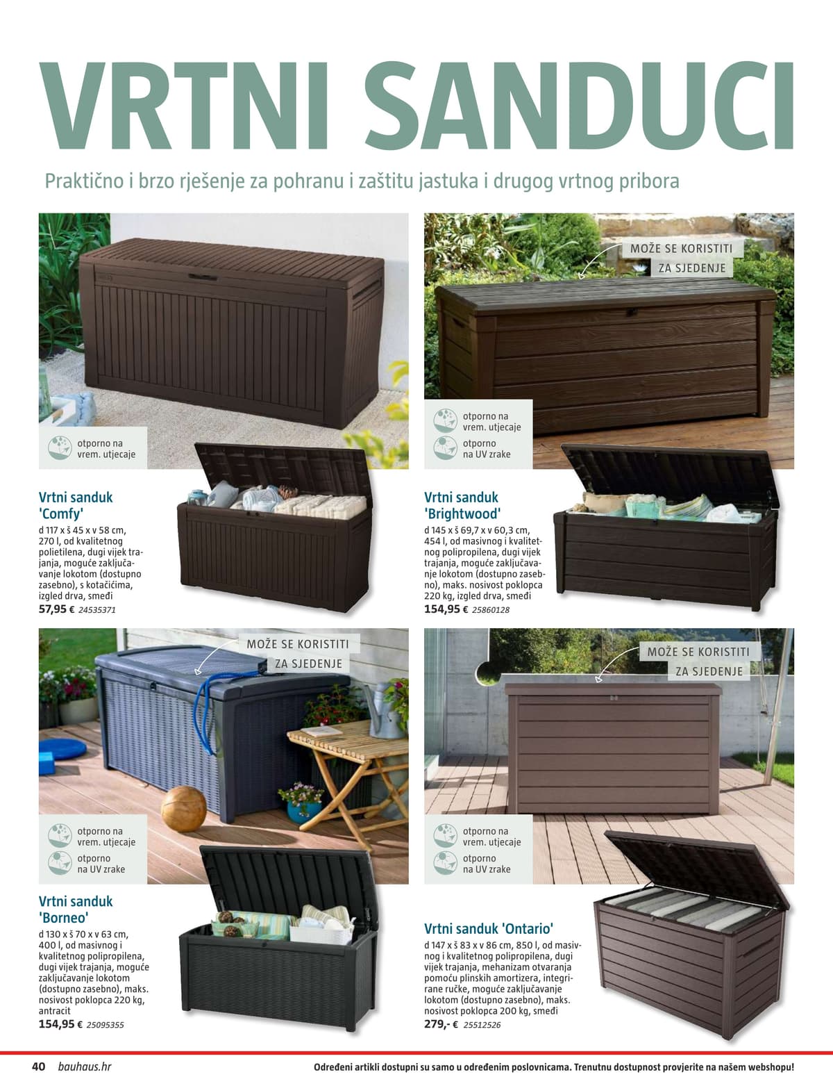 Stranica 40. Bauhaus kataloga - Vrtni Namještaj