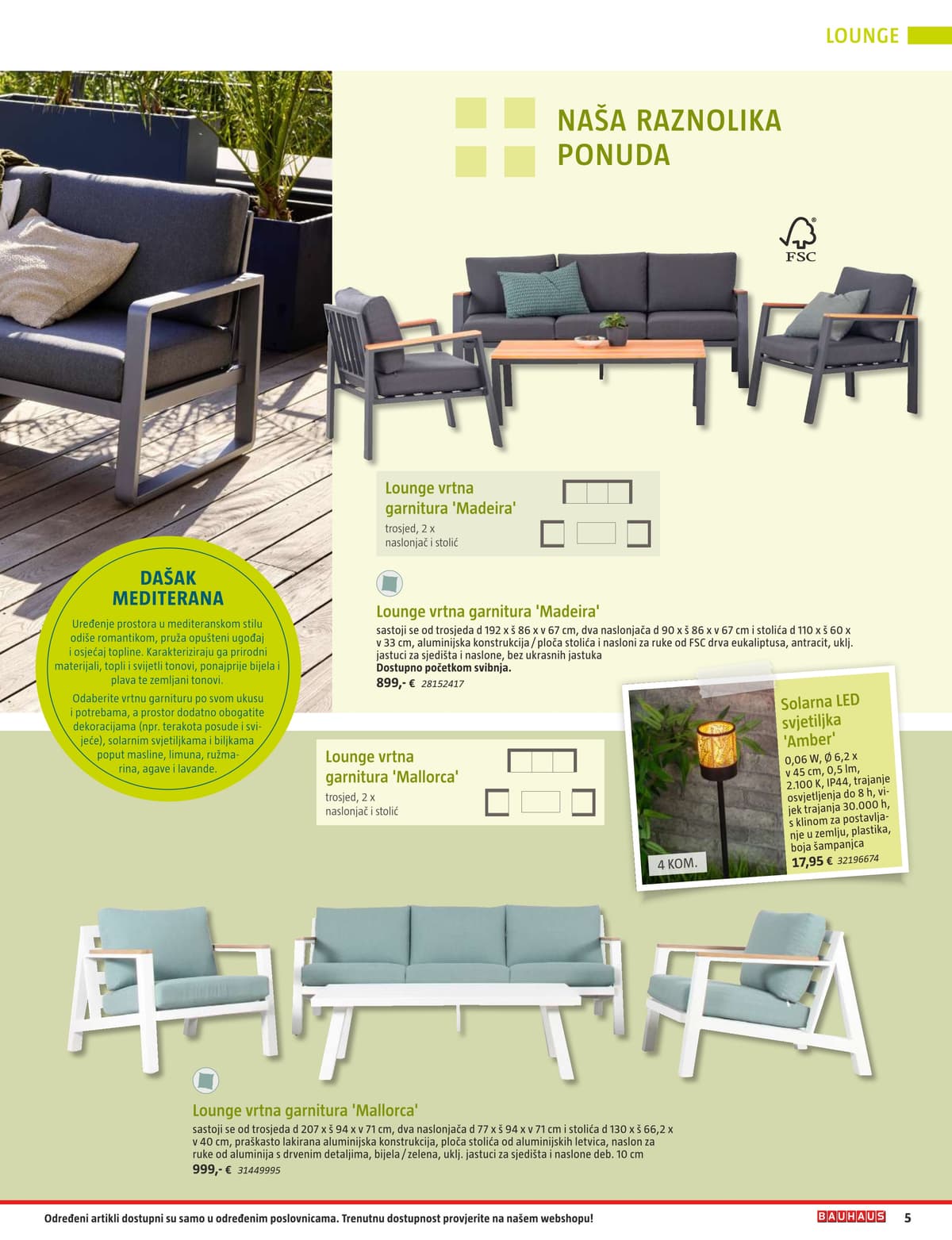 Stranica 5. Bauhaus kataloga - Vrtni Namještaj od 31.03.2026.