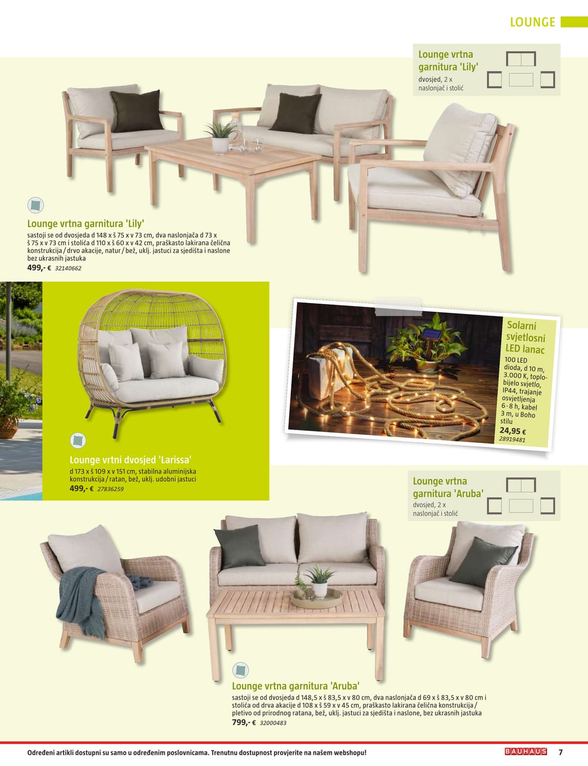 Stranica 7. Bauhaus kataloga - Vrtni Namještaj od 31.03.2026.