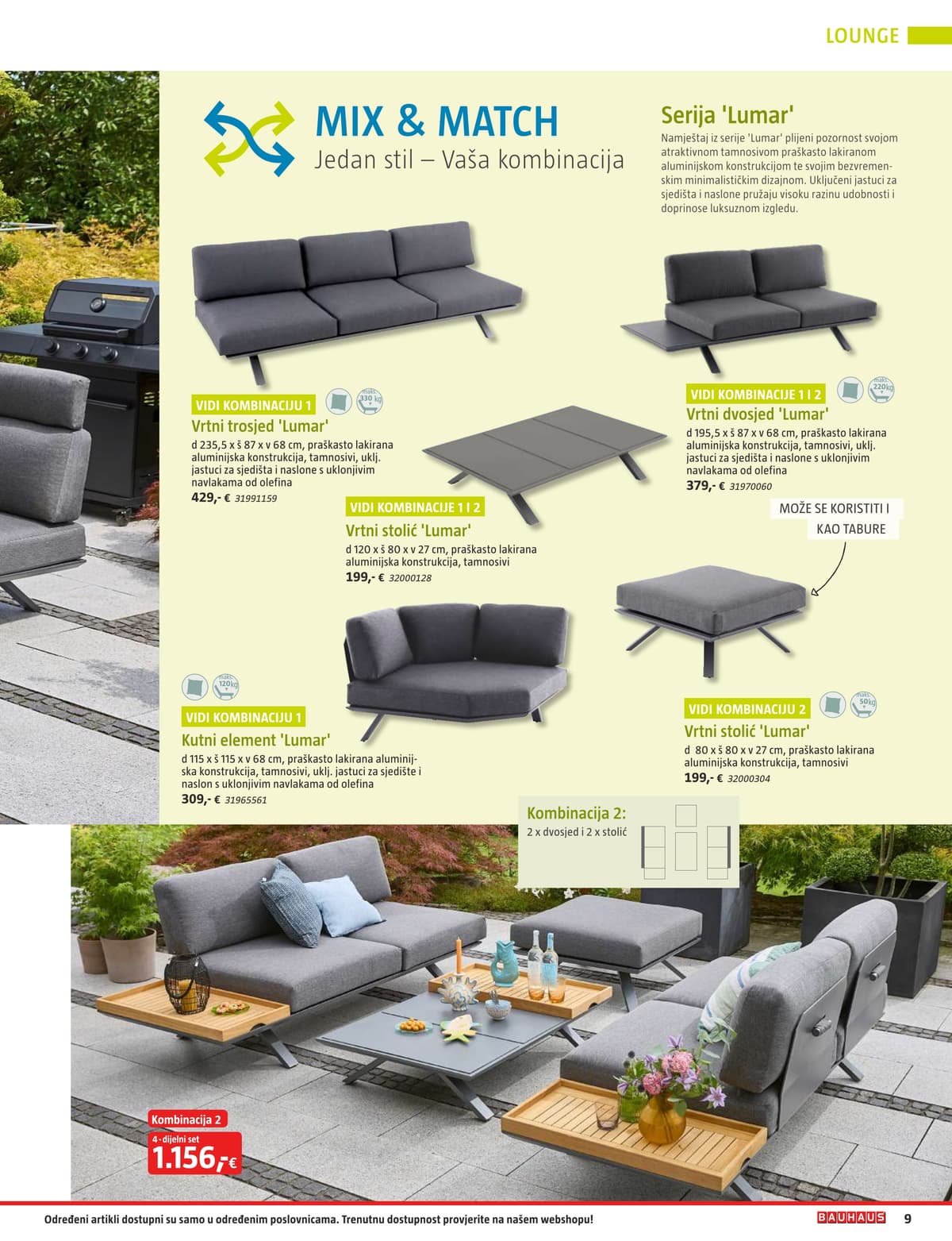 Stranica 9. Bauhaus kataloga - Vrtni Namještaj od 31.03.2026.