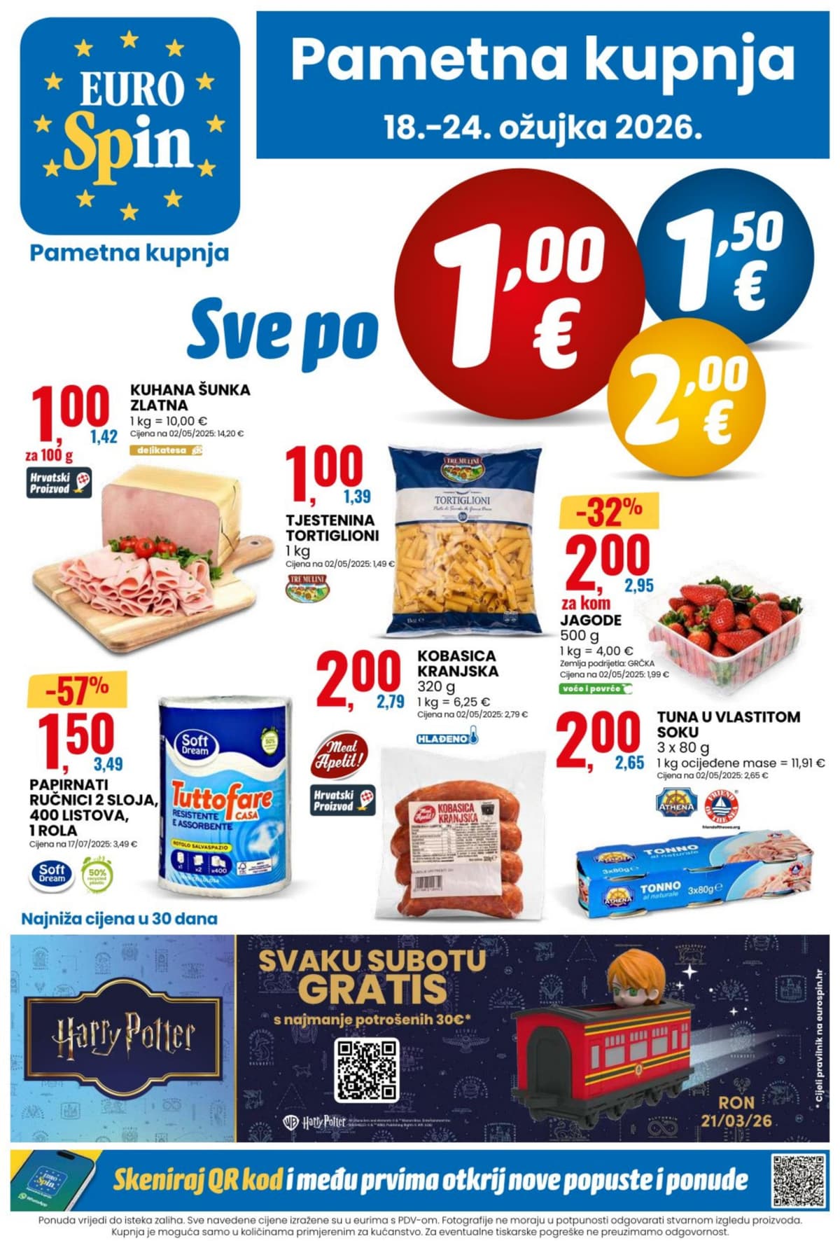 Stranica 1. Eurospin kataloga - Tjedna Akcija od 15.03.2026.