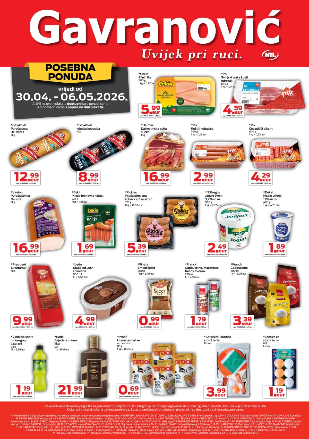 Stranica 1. Gavranović kataloga - Tjedna Akcija