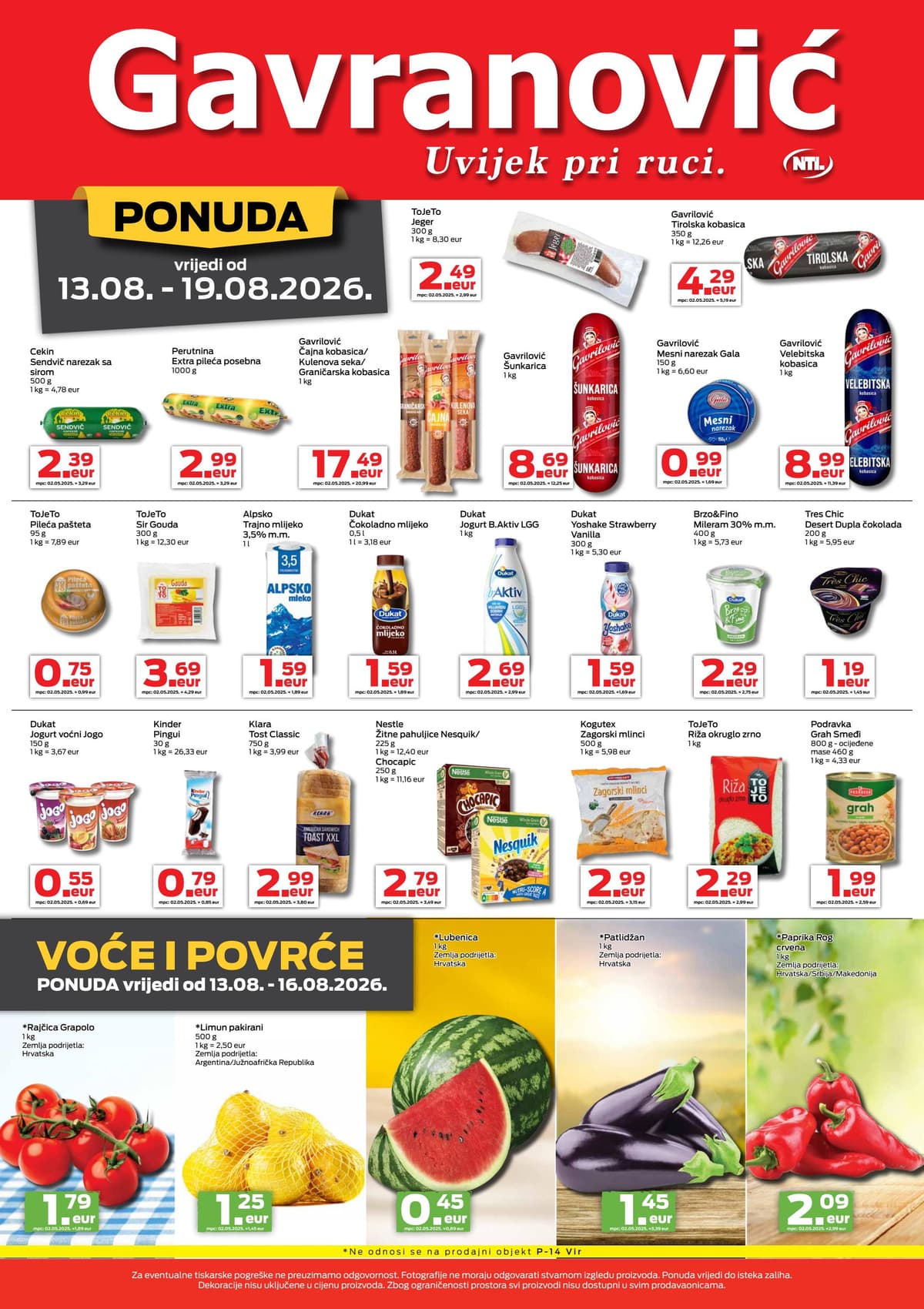 Stranica 2. Gavranović kataloga - Tjedna Akcija od 12.08.2026.