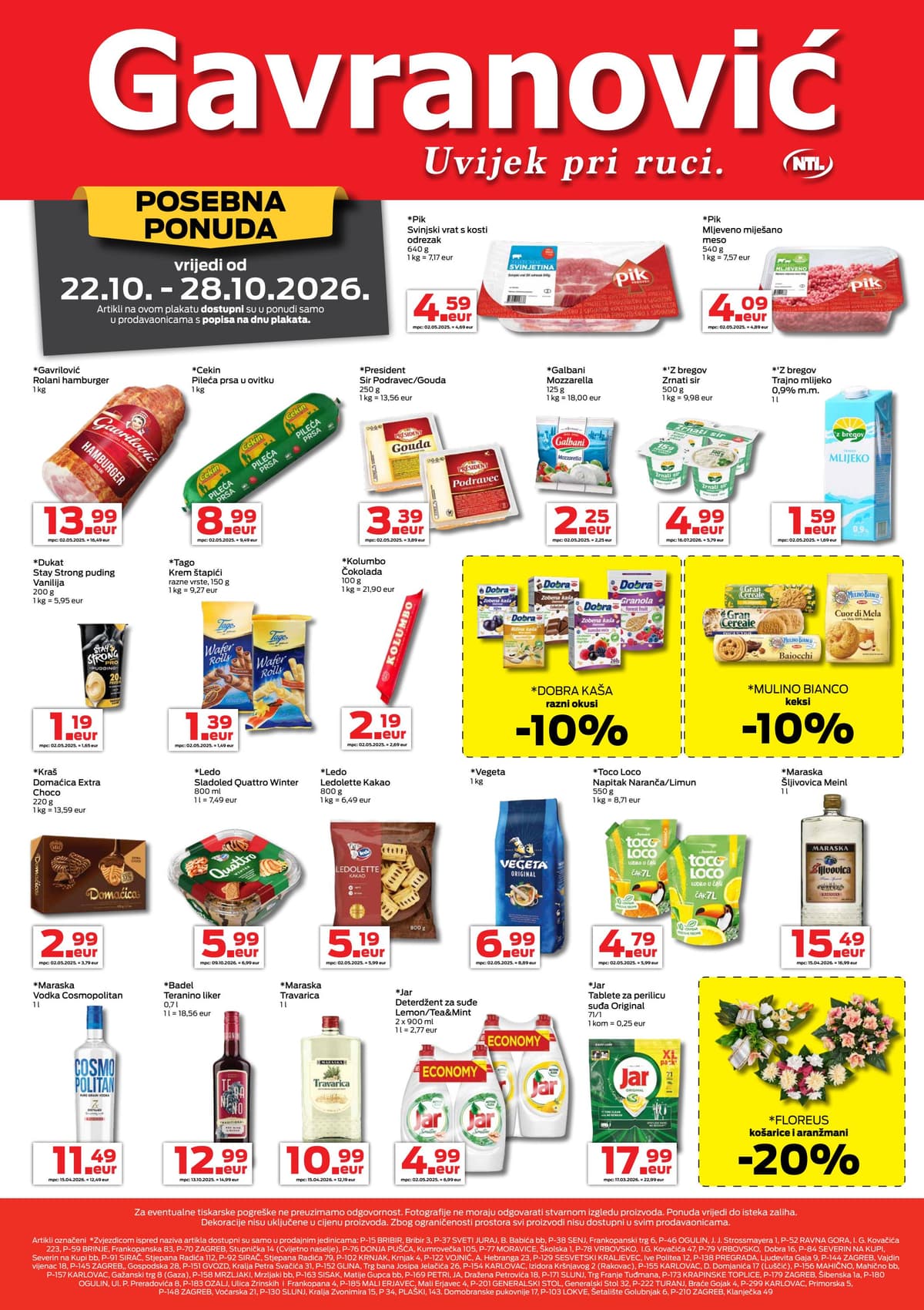 Gavranović katalog od 22.10.2026. - Tjedna Akcija