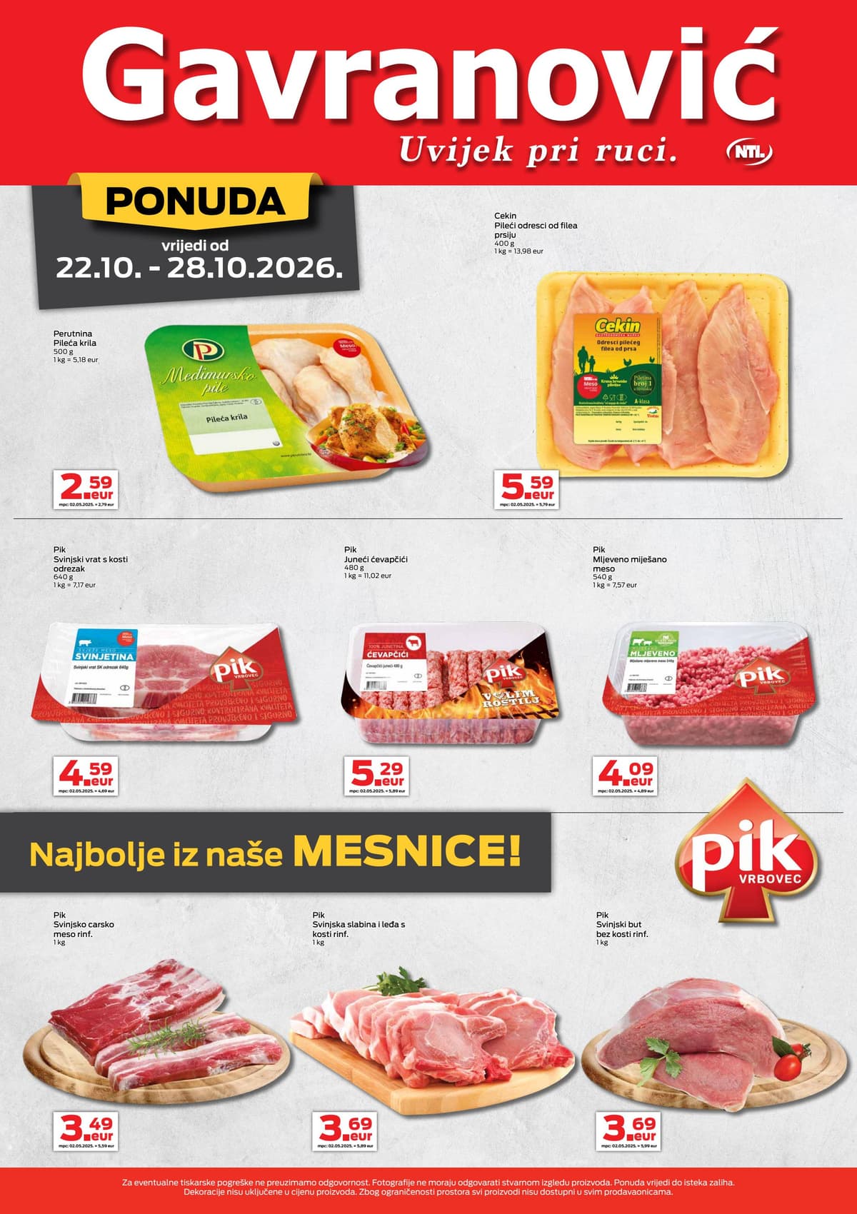 Stranica 5. Gavranović kataloga - Tjedna Akcija od 20.10.2026.