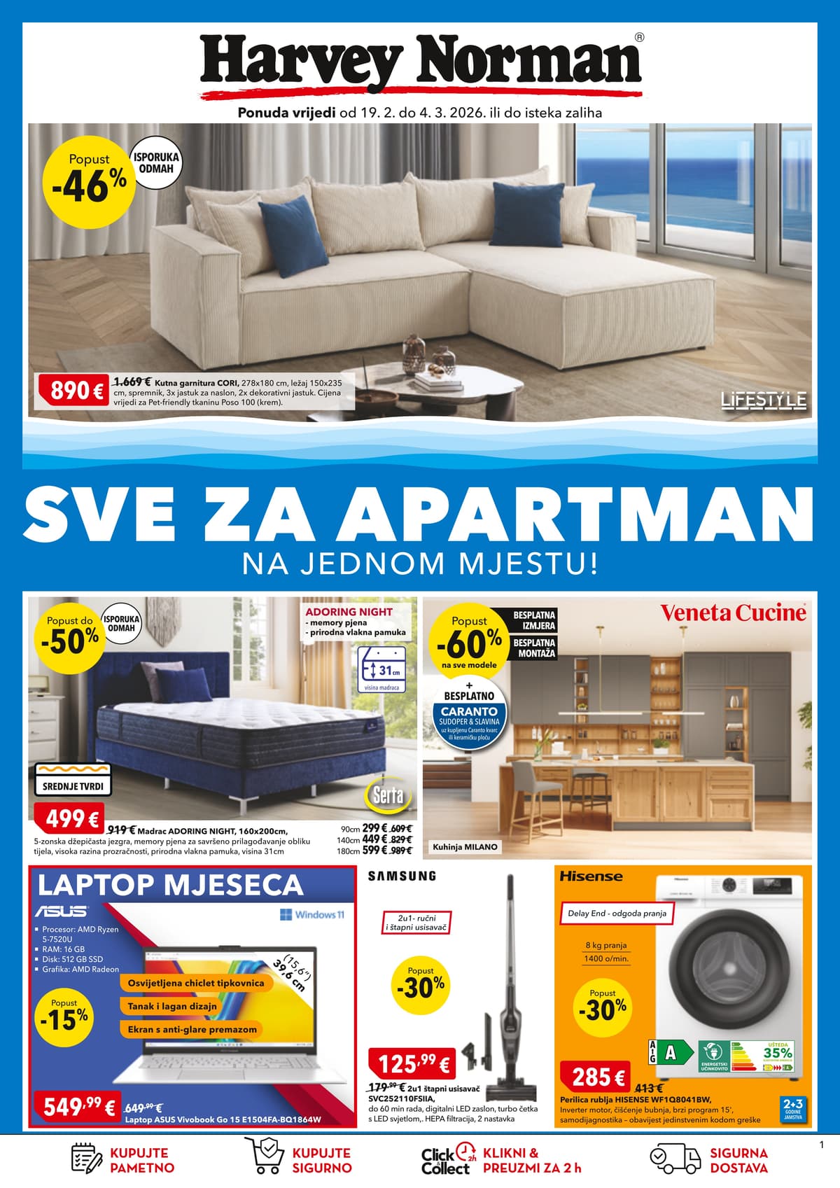 Stranica 1. Harvey Norman kataloga - Sve za apartman od 27.02.2026.