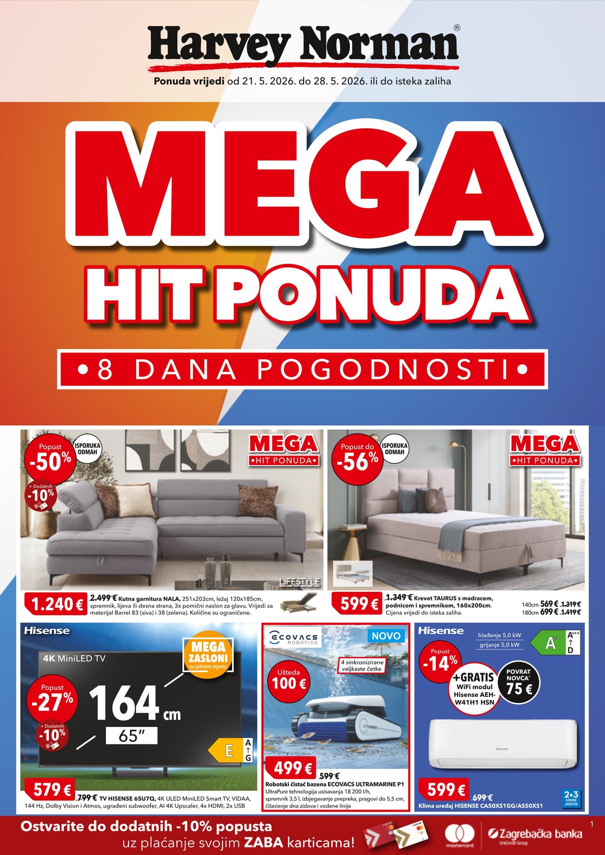 Stranica 1. Harvey Norman kataloga - Mega Hit Ponuda od 21.05.2026.