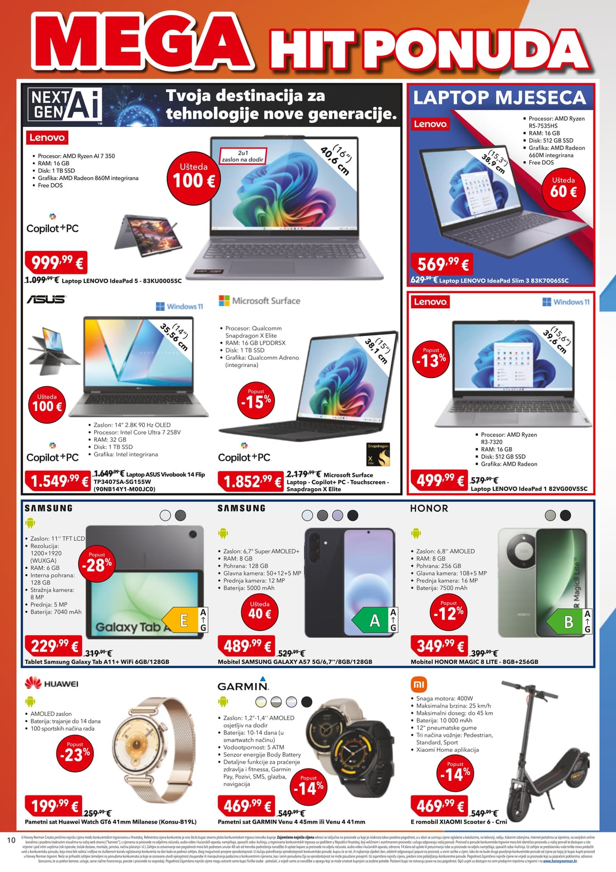 Stranica 10. Harvey Norman kataloga - Mega Hit Ponuda