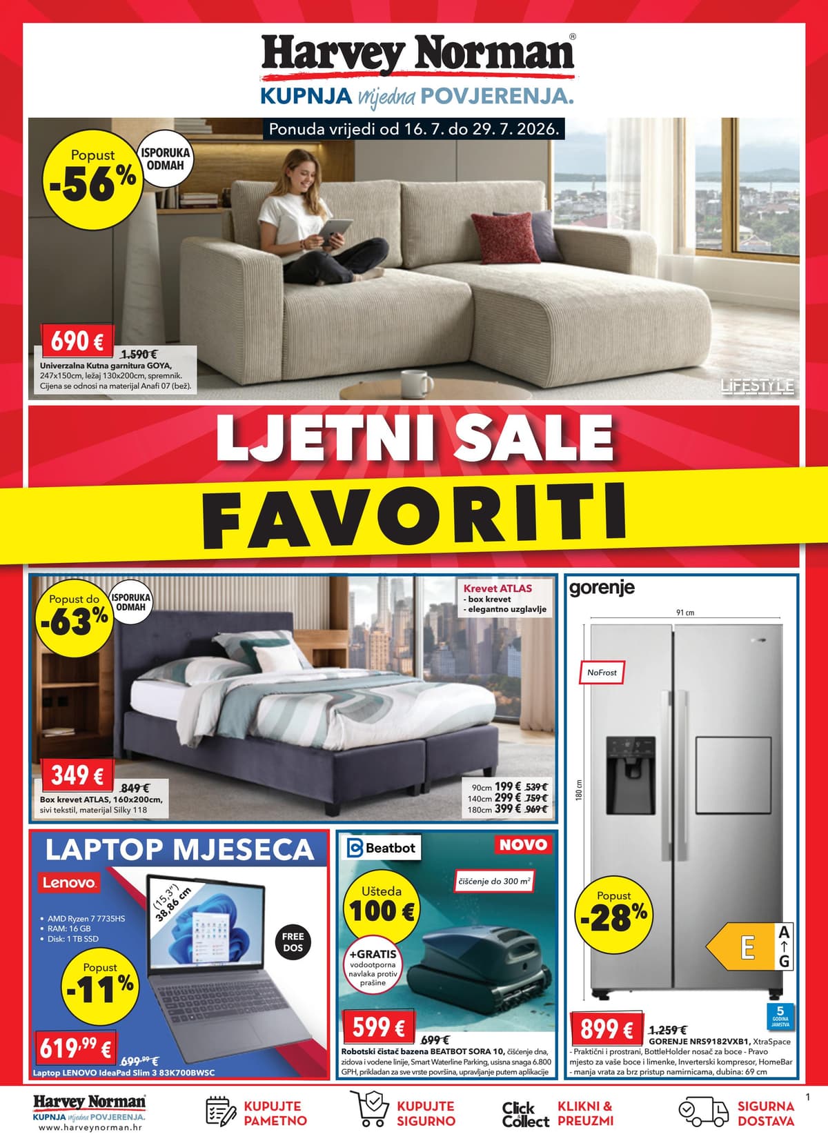 Stranica 1. Harvey Norman kataloga - Ljetni Sale Favoriti od 23.07.2026.