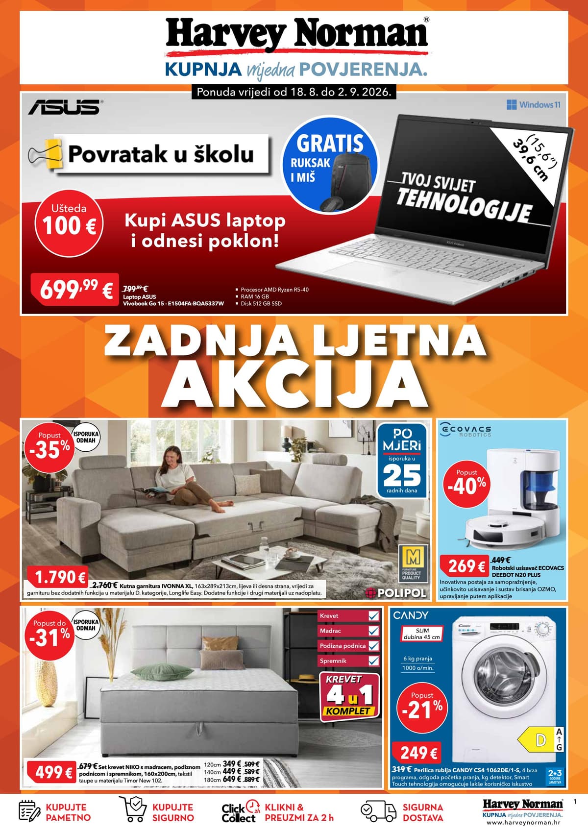 Stranica 1. Harvey Norman kataloga - Zadnja ljetna akcija