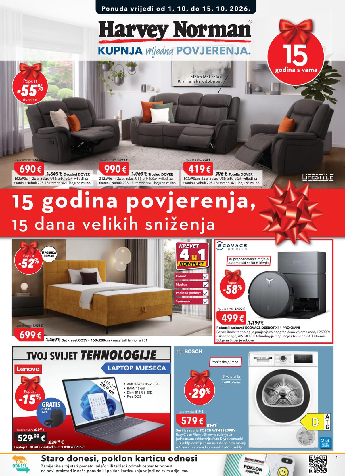 Stranica 1. Harvey Norman kataloga - 15 godina povjerenja od 07.10.2026.