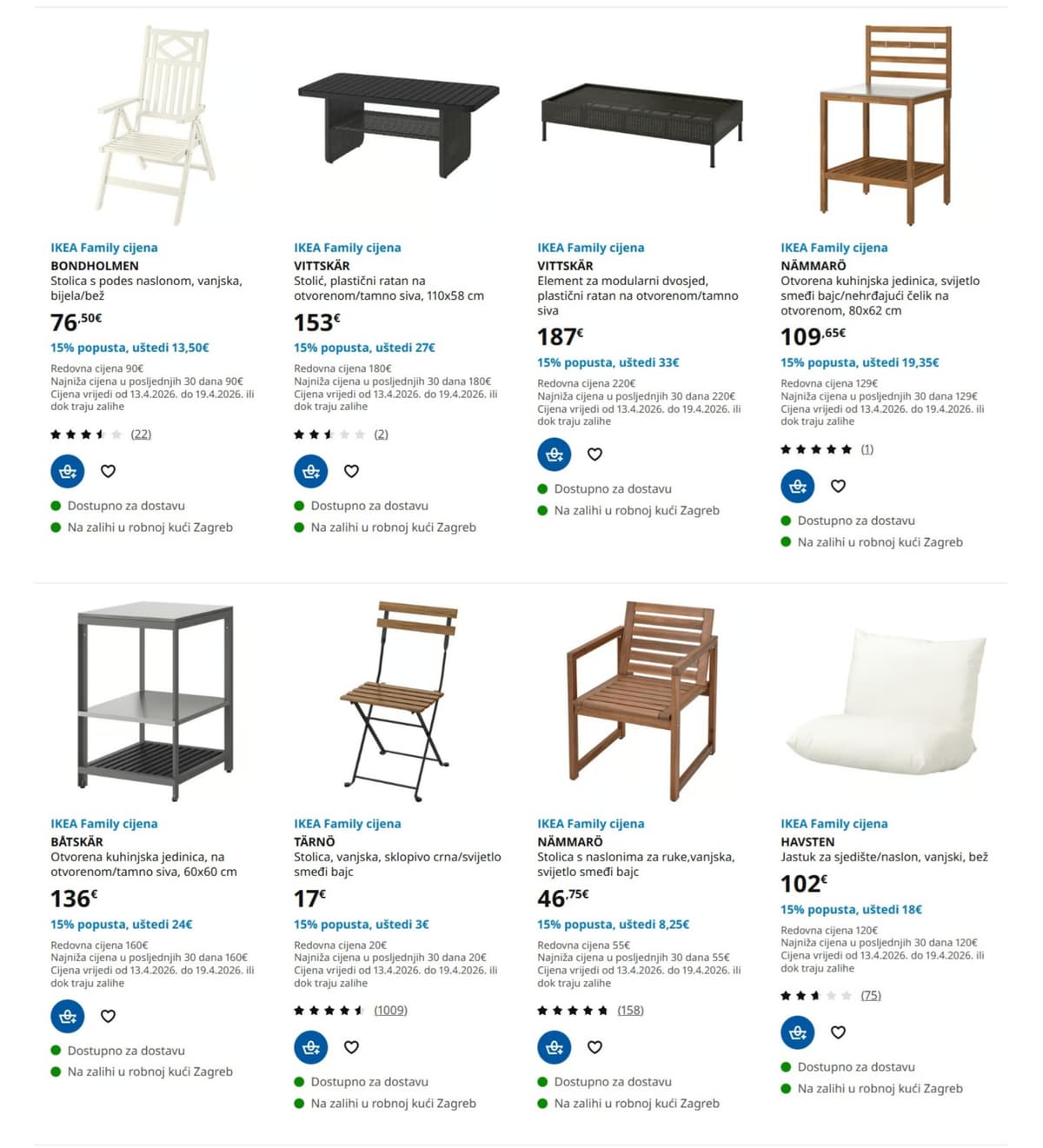 Stranica 10. Ikea kataloga - -15% na odabrani vrtni namještaj i roštilje od 15.04.2026.