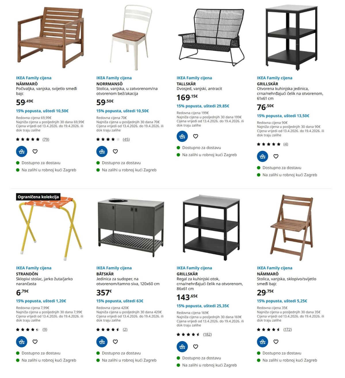 Stranica 6. Ikea kataloga - -15% na odabrani vrtni namještaj i roštilje