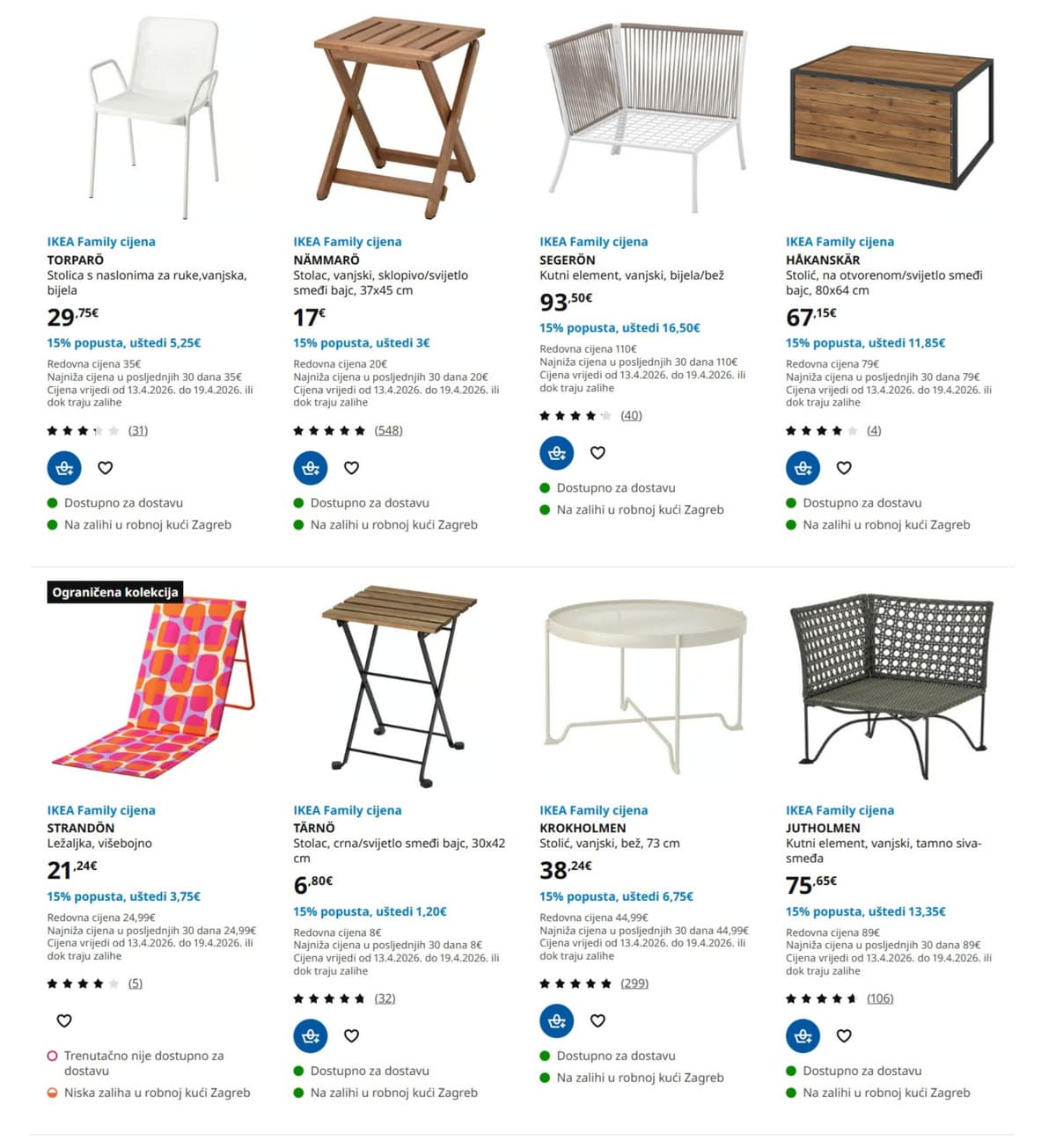 Stranica 9. Ikea kataloga - -15% na odabrani vrtni namještaj i roštilje od 15.04.2026.