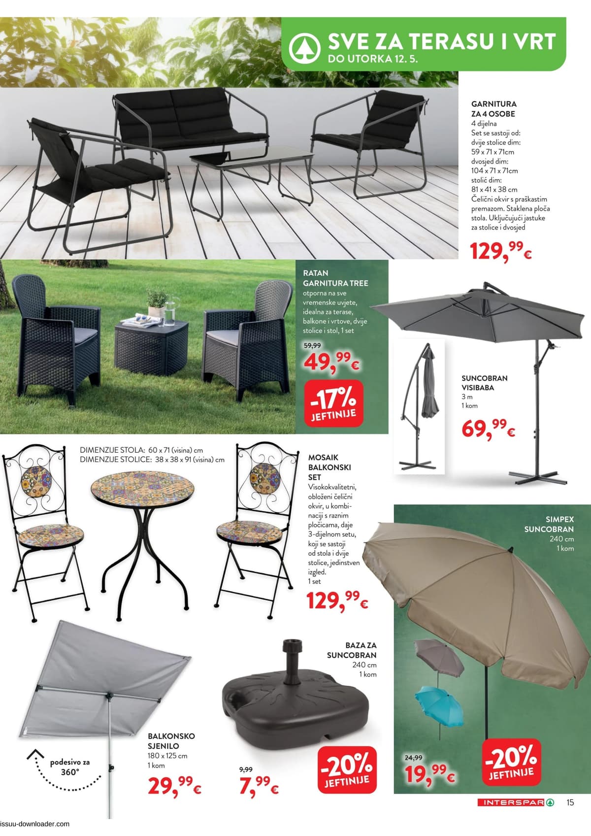 Stranica 15. Interspar kataloga - Uredi svoj dom po svom od 12.04.2026.