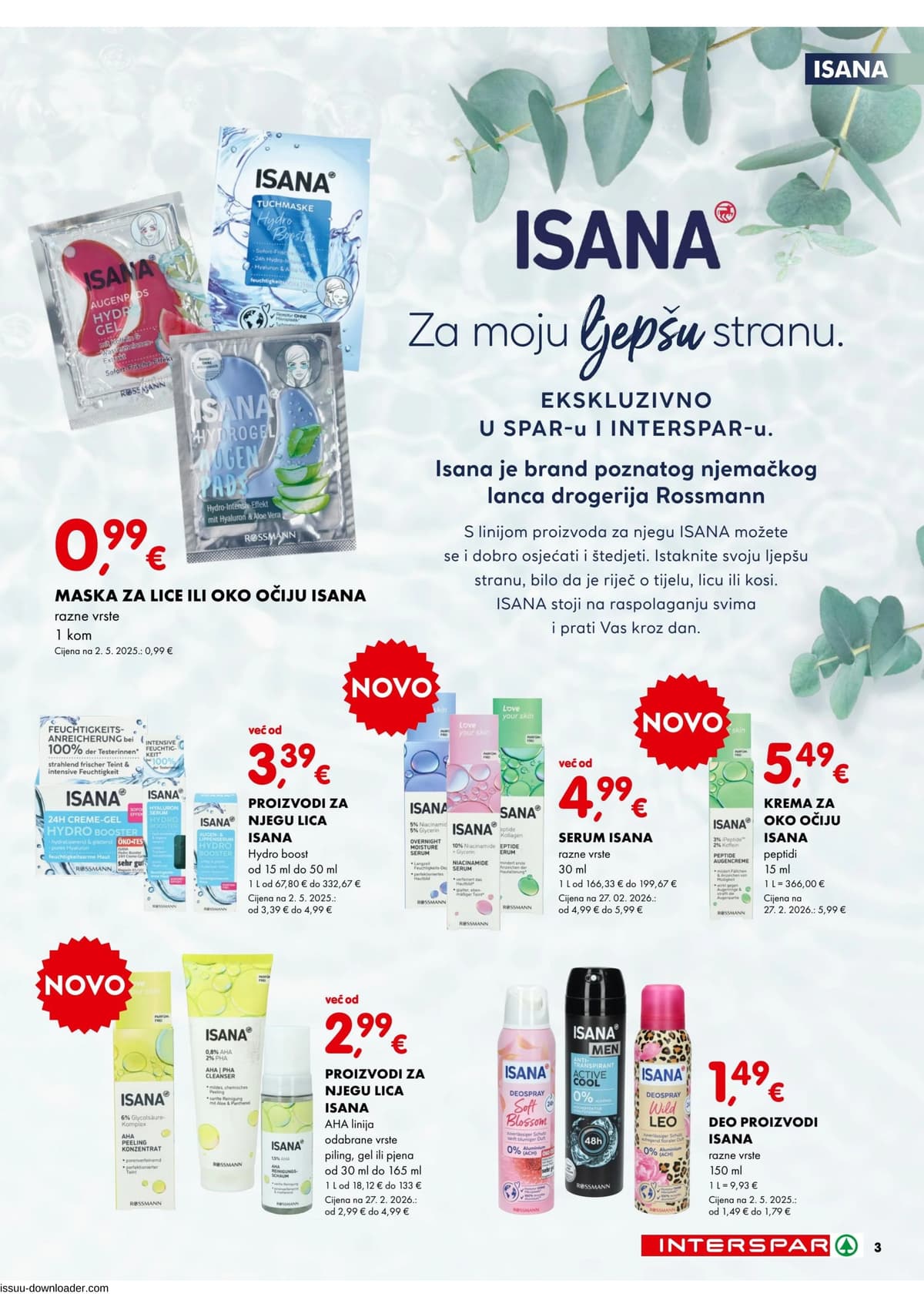 Stranica 3. Interspar kataloga - Sve Za Vašu Njegu od 30.05.2026.